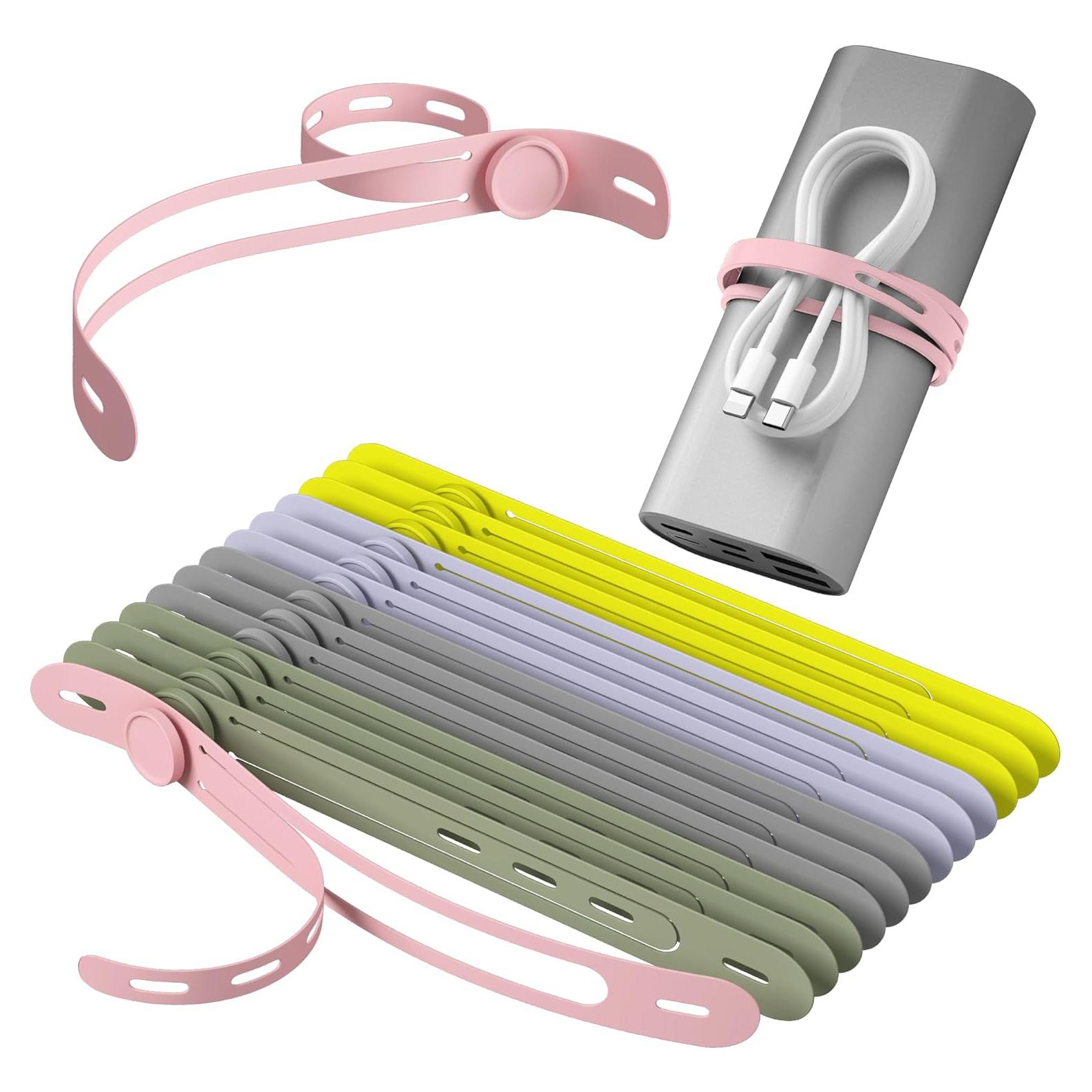 Sujetacables de Silicona Nearockle 15 Piezas Multicolor