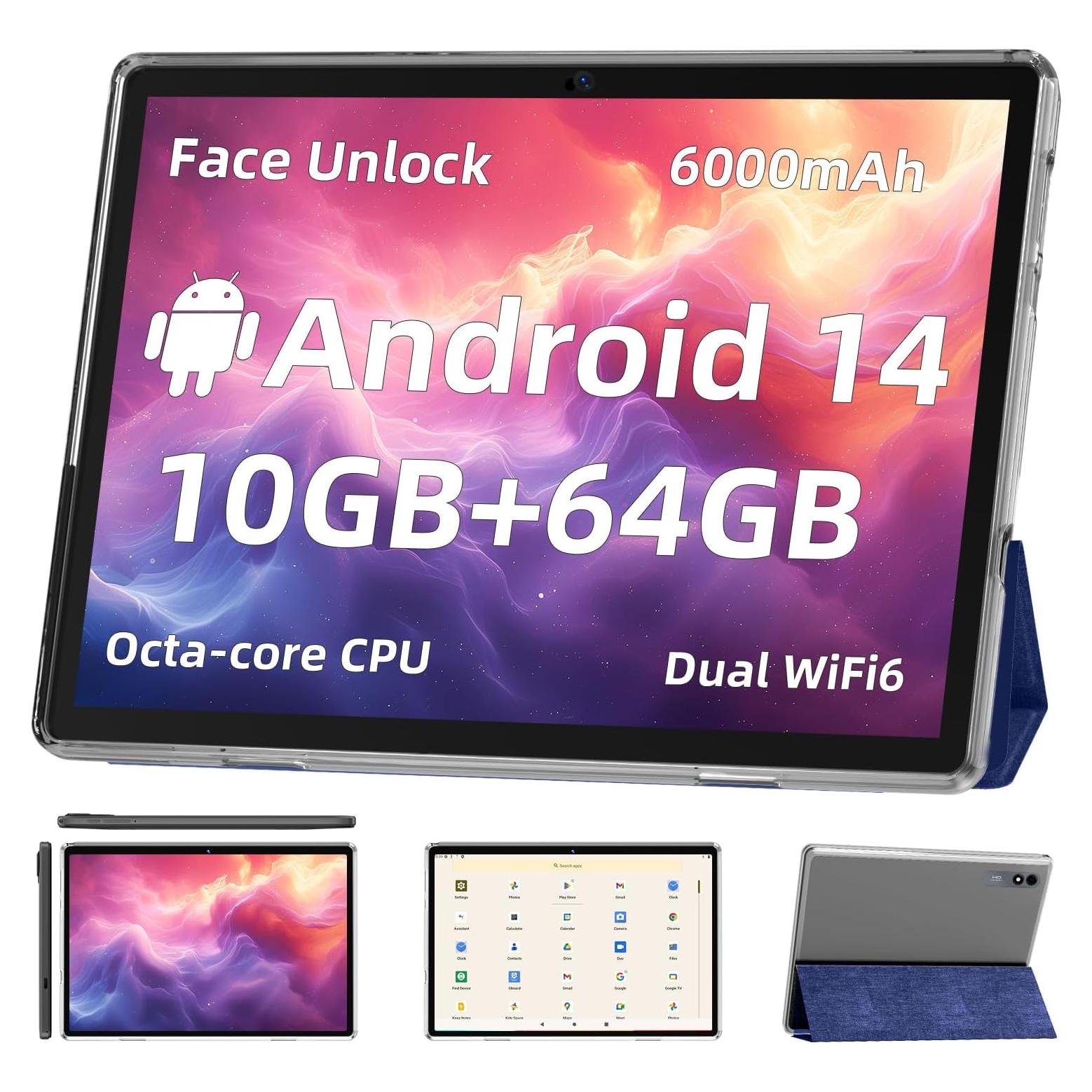 Tableta Android 14 TUOHAITIME 10.1" Octa-Core 10GB 64GB 512GB