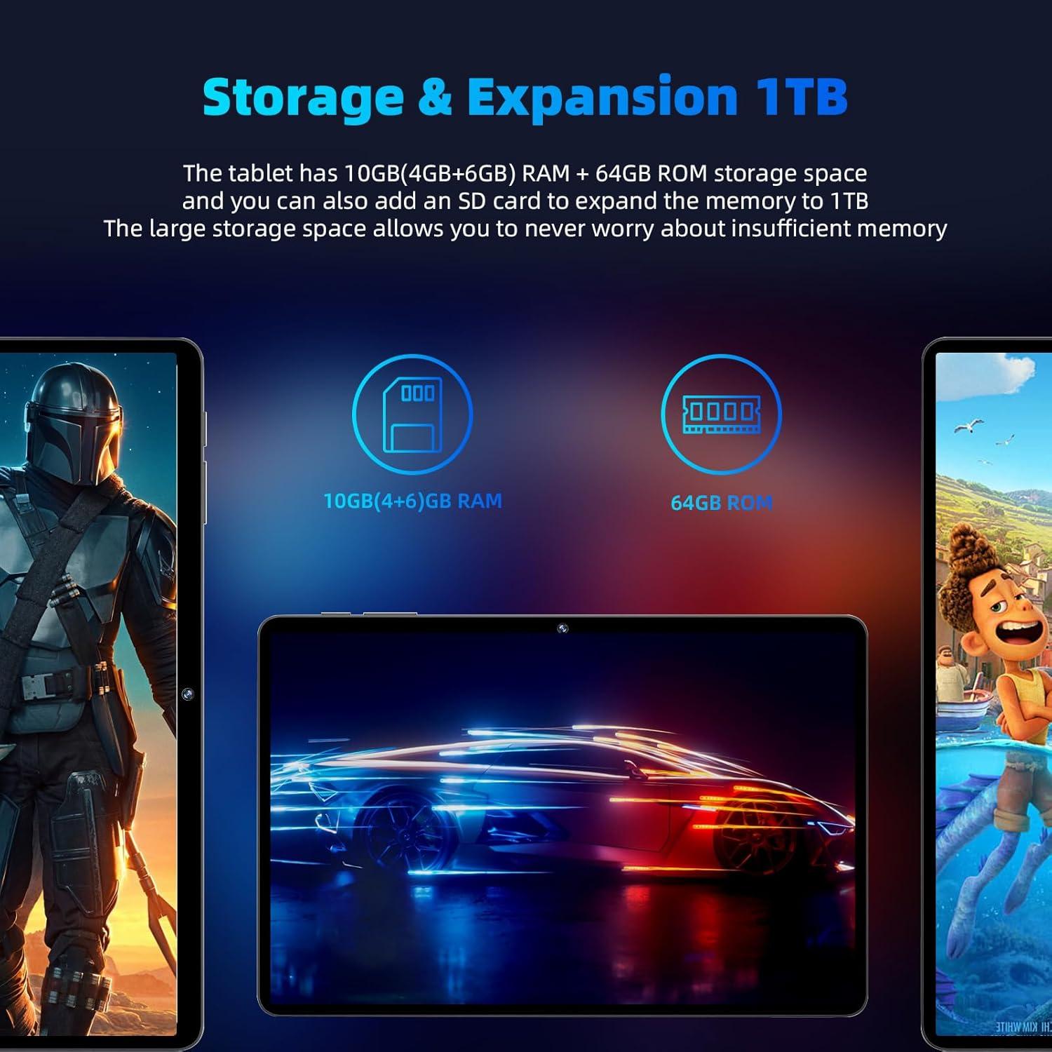 Tableta Android 14 TUOHAITIME 10.1" Octa-Core 10GB 64GB 512GB