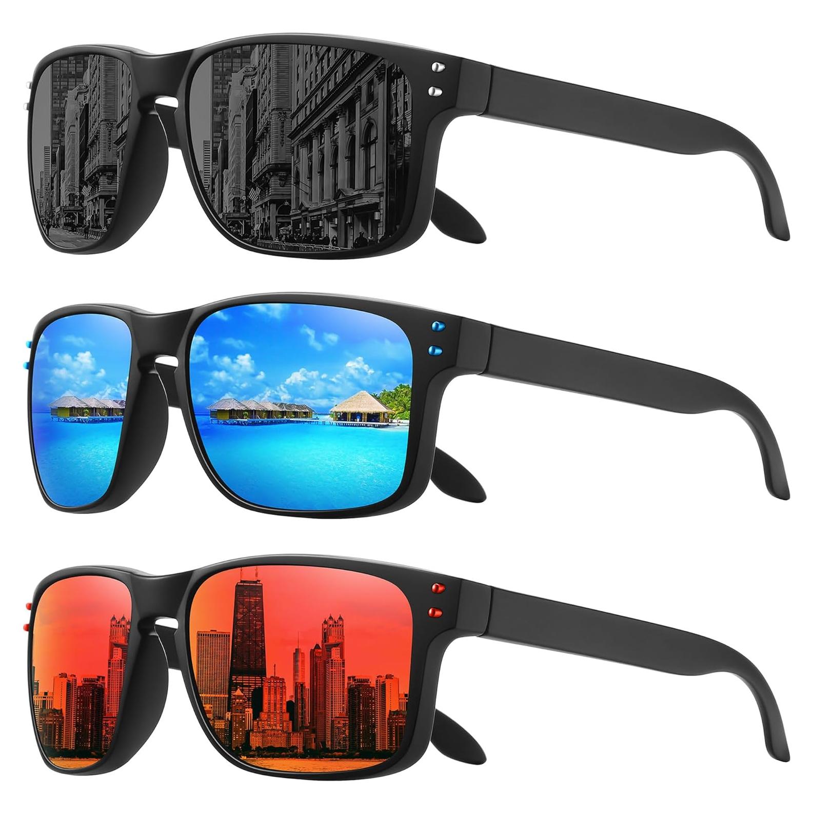 Gafas de sol polarizadas MEETSUN UV400 3 en 1 para deportes