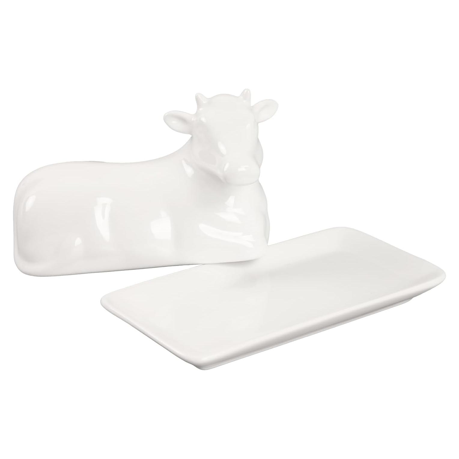 Plato de Mantequilla de Porcelana con Tapa 18.8 cm LIUYWYHCF