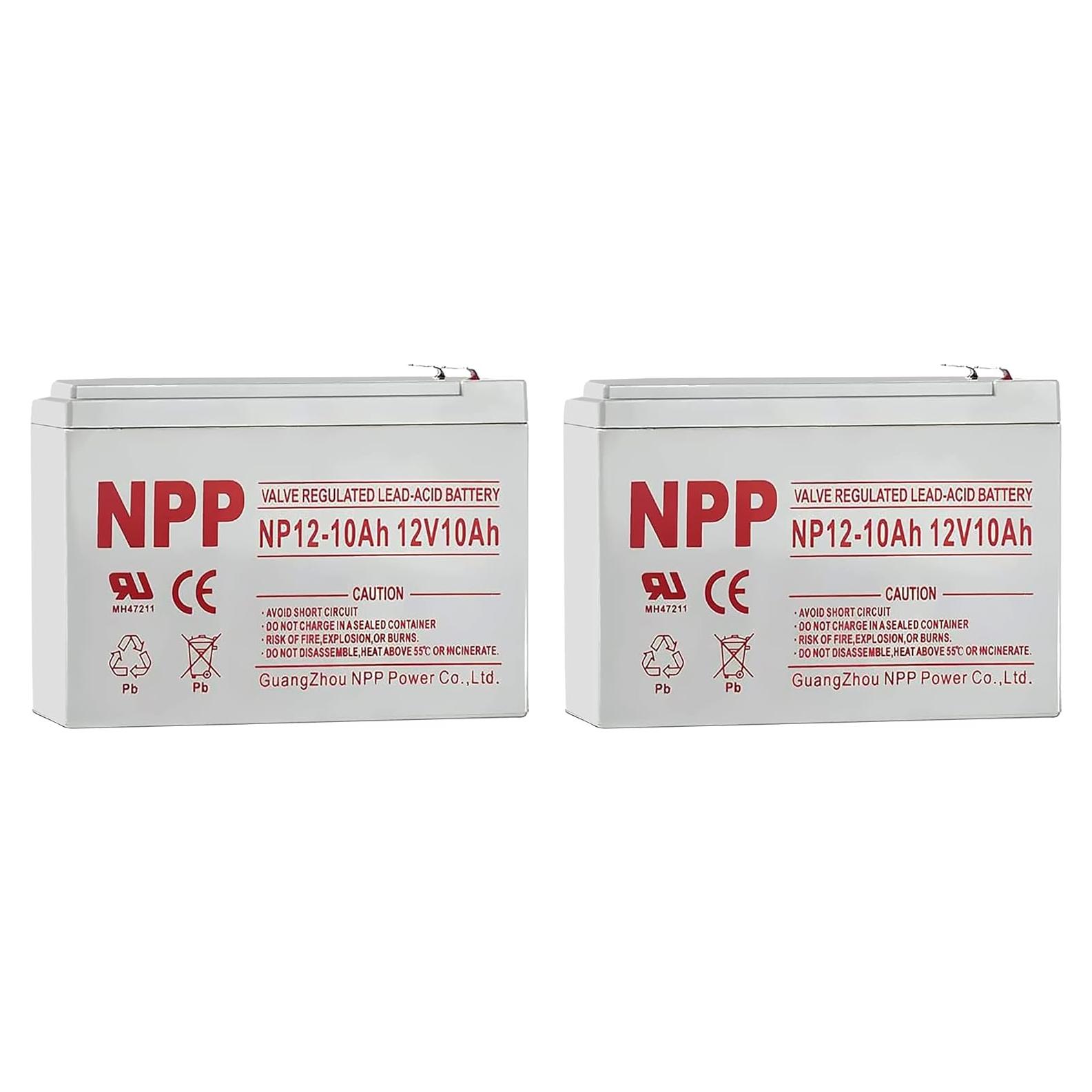 Batería Recargable NPP NP12-10Ah 12V 10Ah para Scooter