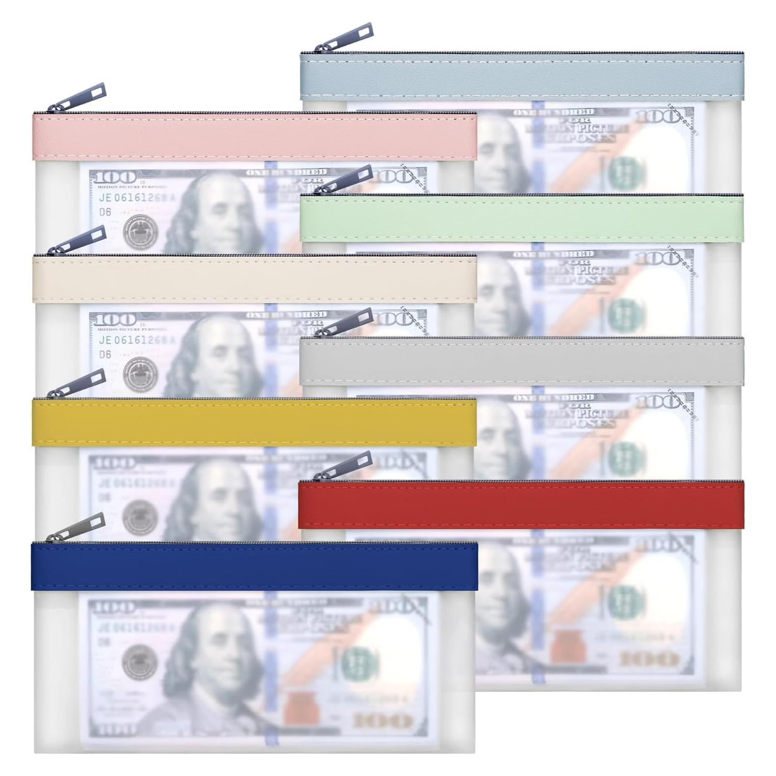 Bolsas de Dinero con Cremallera VOCHIC 19.3x9.4cm 8 Colores