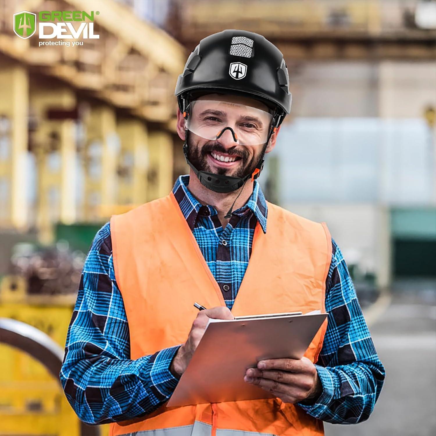 Visera Incorporada Transparente Green Devil - Moderna y Ligera