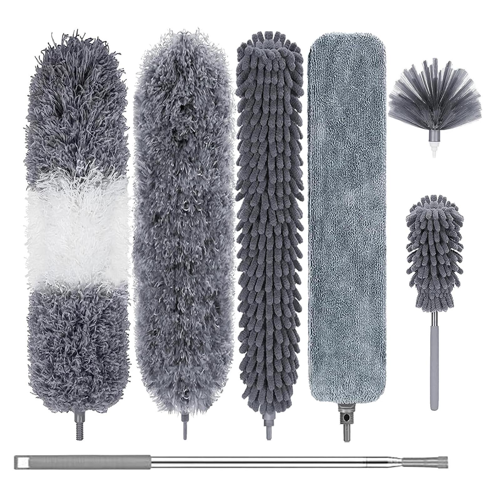 Plumeros de Microfibra Manduoye 7Pcs con Polo Extensible 254cm