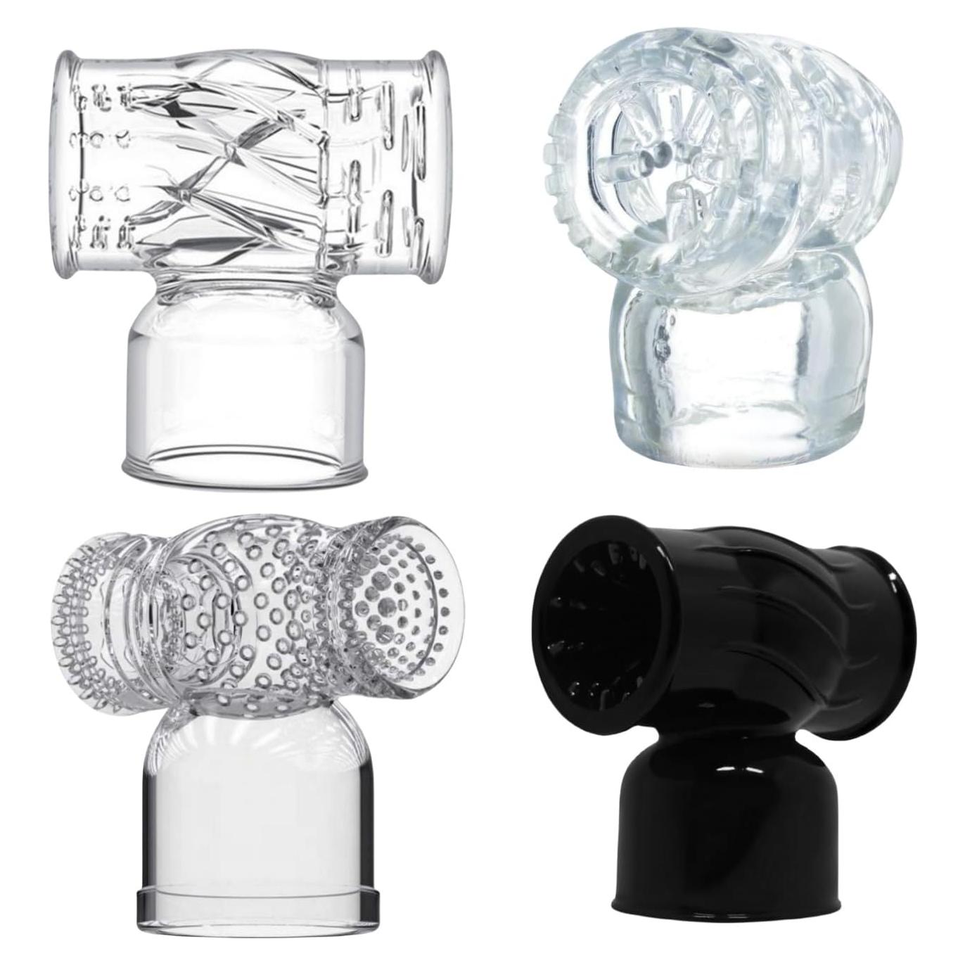 4 Accesorios de Silicona para Masaje Eléctrico Mini Hitachi