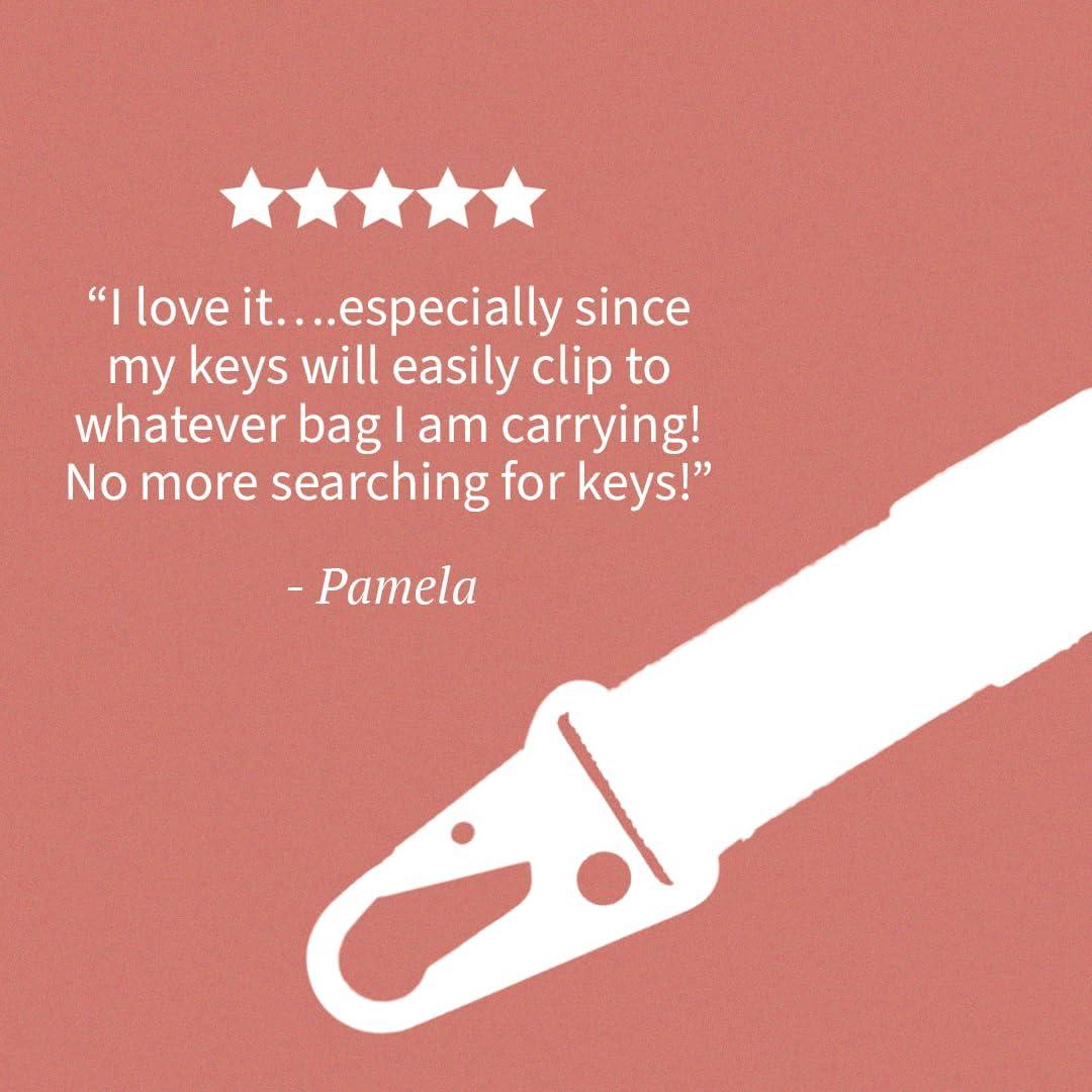 Gancho de Llavero Thread Wallets Negro - Lanyard Compacto 15 cm