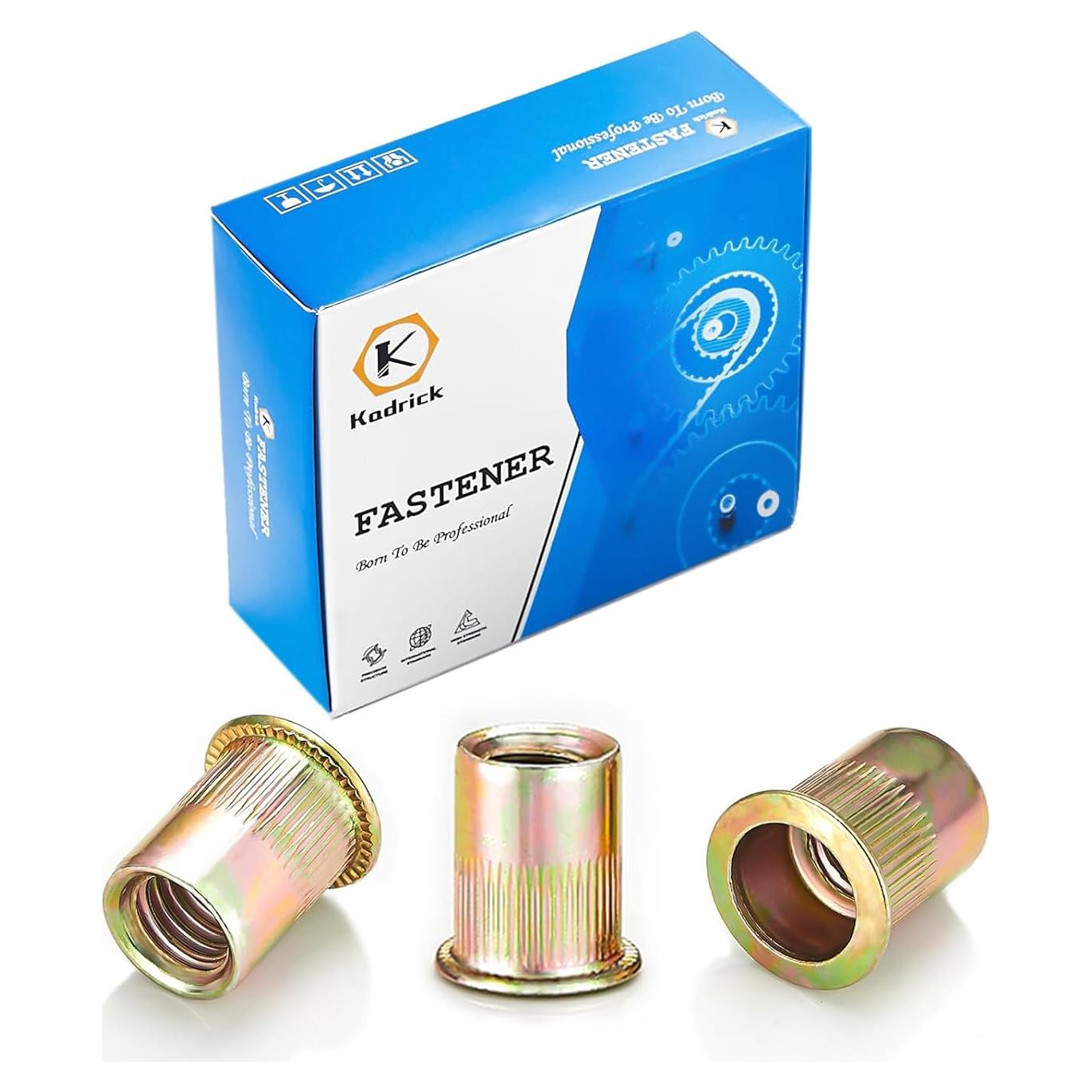 Tuercas Remachadas Kadrick 3/8"-16 Acero al Carbono 35Pcs