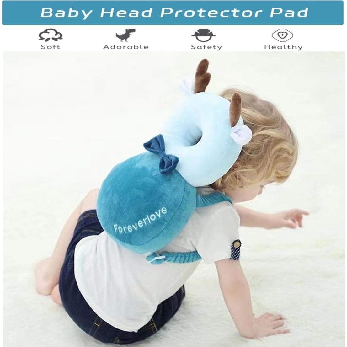 Protector de Cabeza para Bebés Lebao Ciervo Azul Ajustable