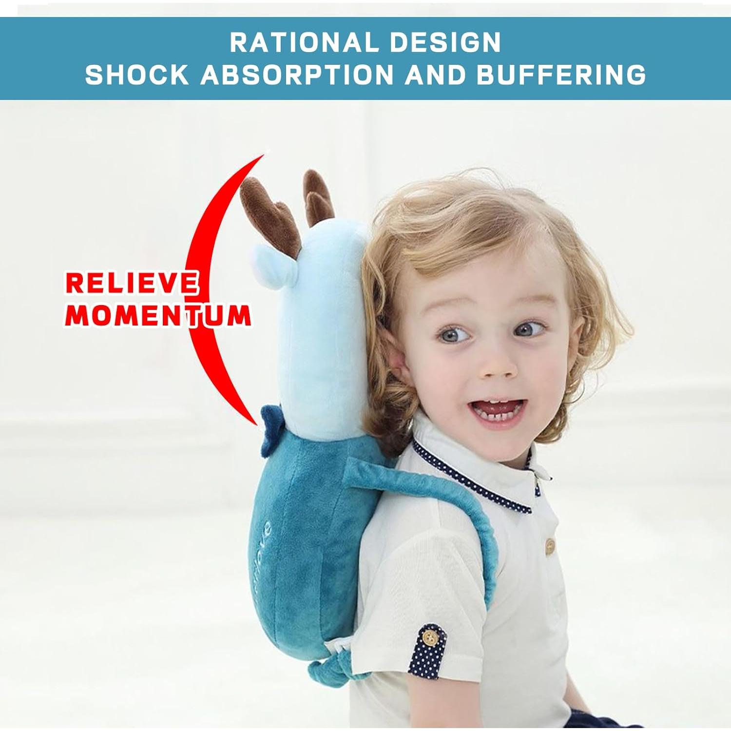 Protector de Cabeza para Bebés Lebao Ciervo Azul Ajustable