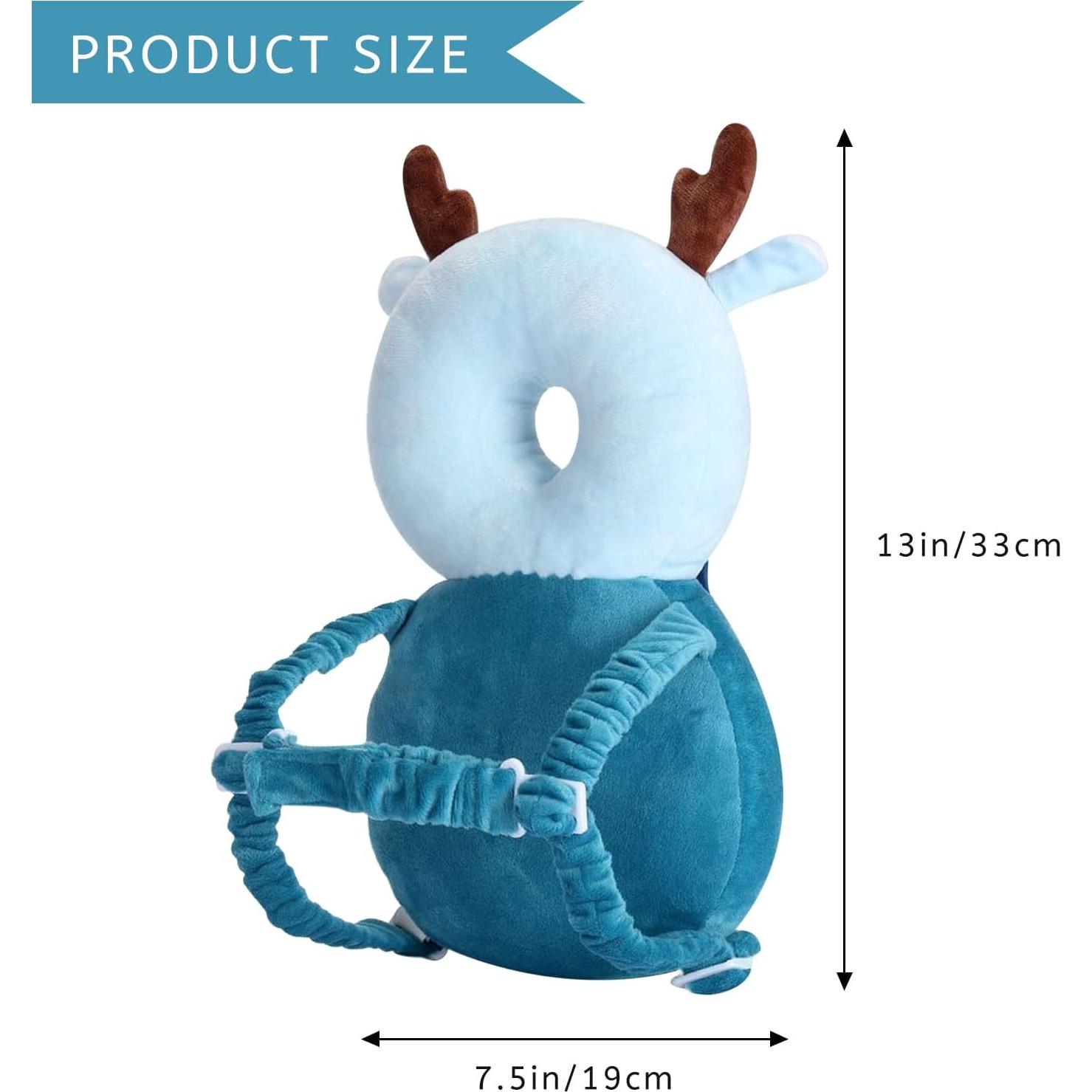 Protector de Cabeza para Bebés Lebao Ciervo Azul Ajustable