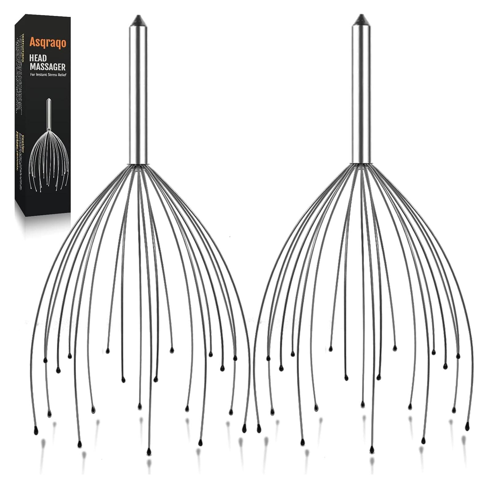 Masajeadores de Cuero Cabelludo Asqraqo 2 Piezas Portátiles