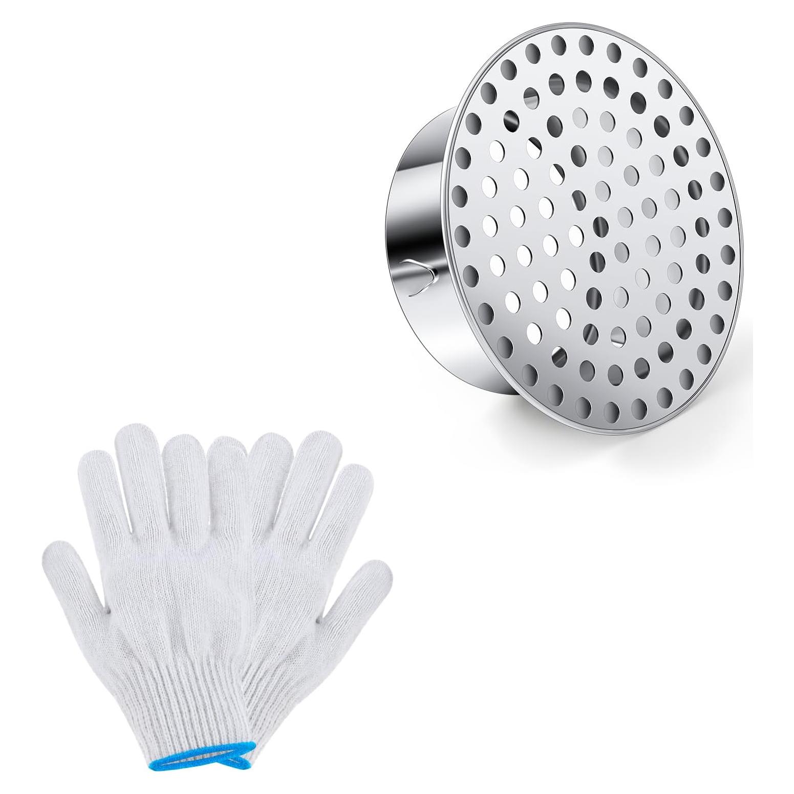 Tapa de Terminación PVC 2" Moxweyeni + Guantes Acero Inoxidable