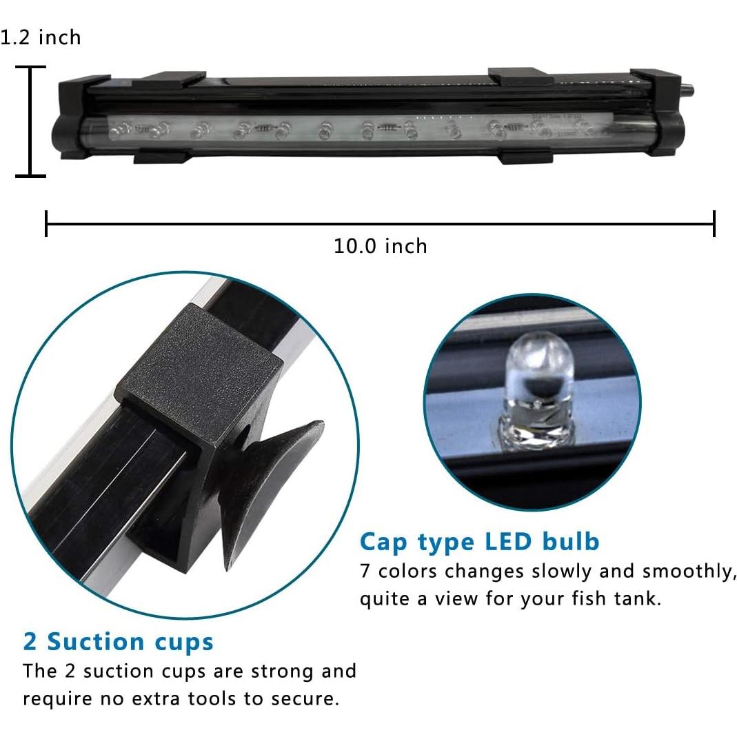 Luz de piedra de aire LED PULACO 25.4 cm 2W para acuario