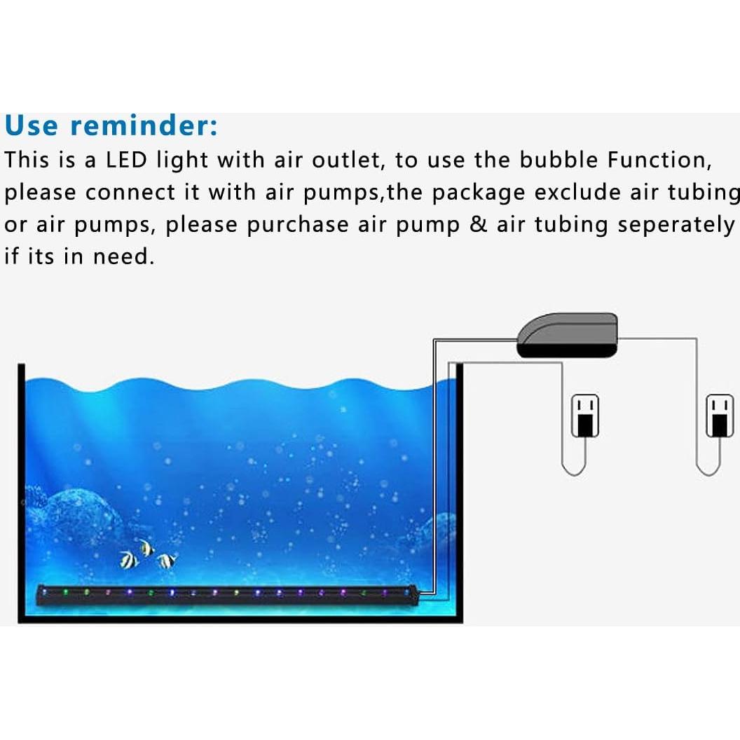 Luz de piedra de aire LED PULACO 25.4 cm 2W para acuario