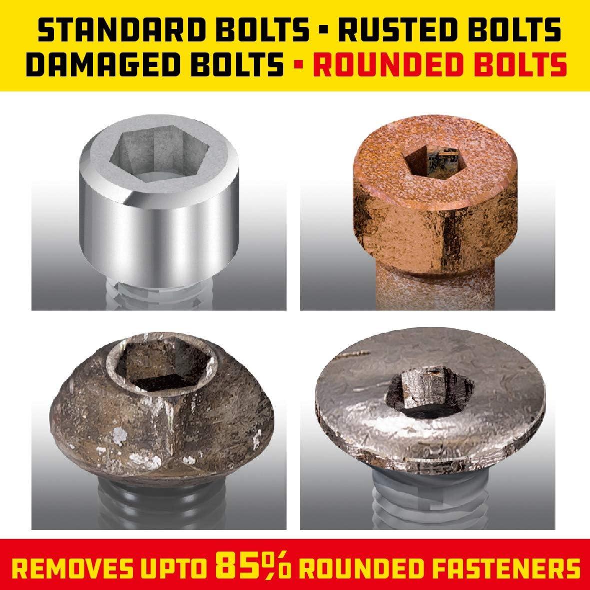 Juego de 8 Zócalos de Bit Hexagonal Powerbuilt 240093 - SAE