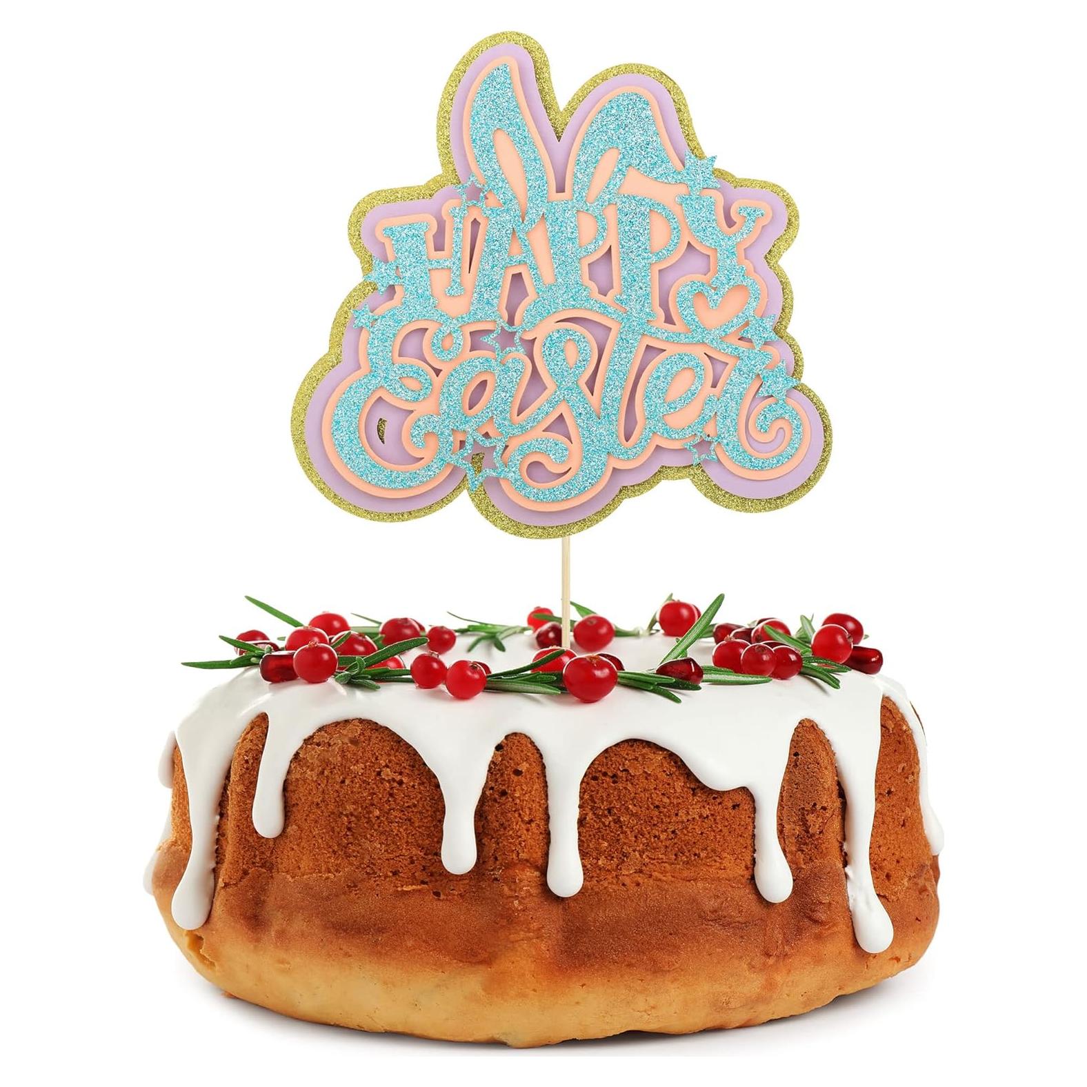 Cake Topper Pascua Gyufise 14x21cm Decoración Pastel