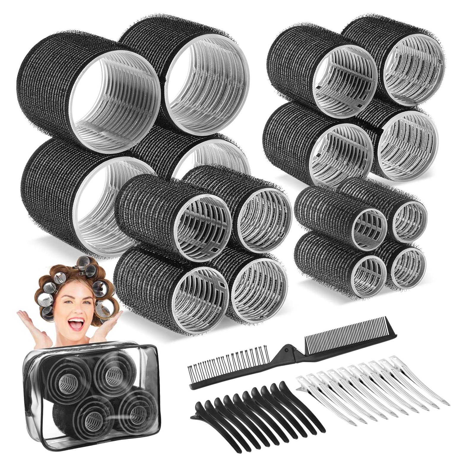 Set de 38 Rulos para Cabello Obeoby Sin Calor 2.5-6.0cm