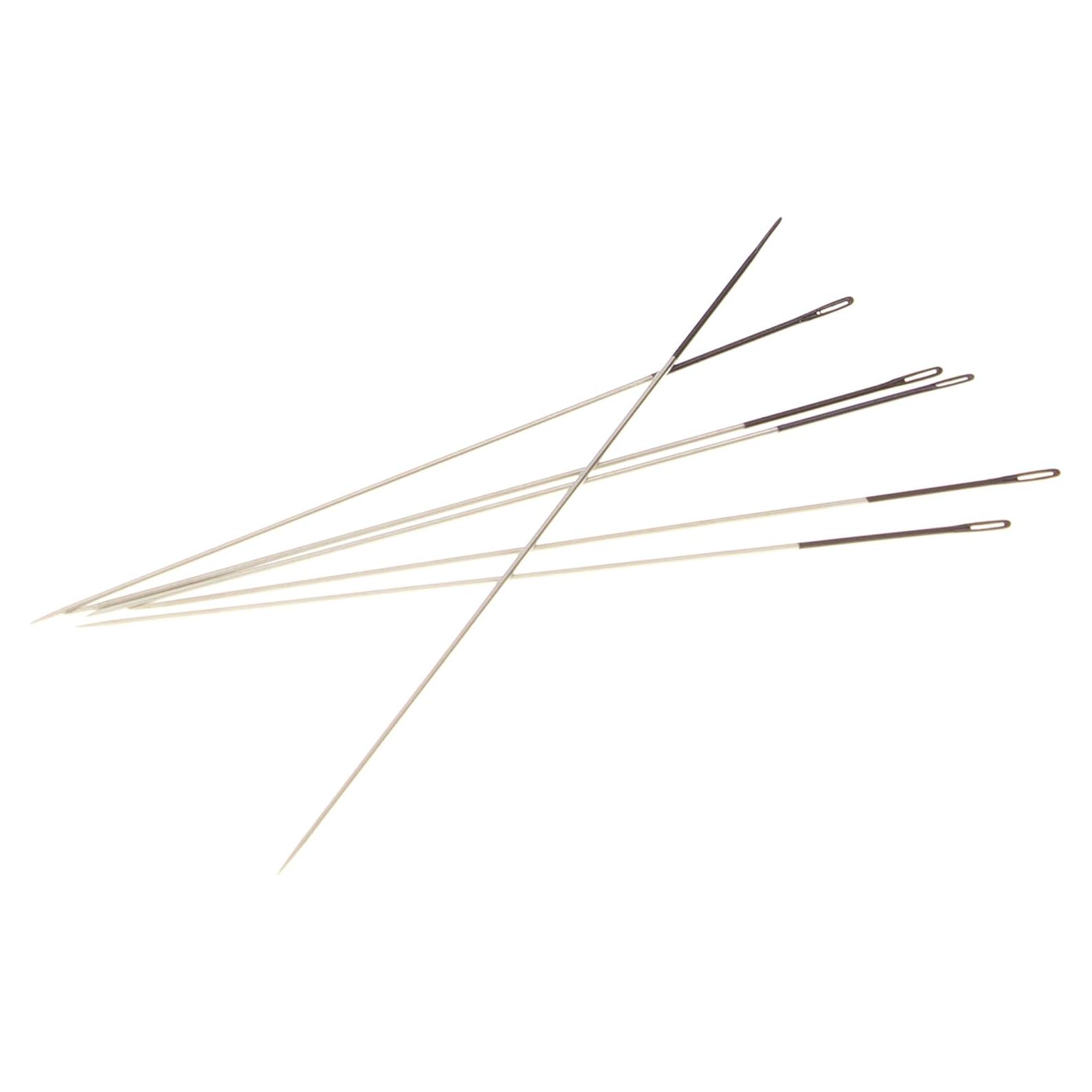 Agujas de Beading The Beadsmith #10, 6 Agujas, Punta Negra