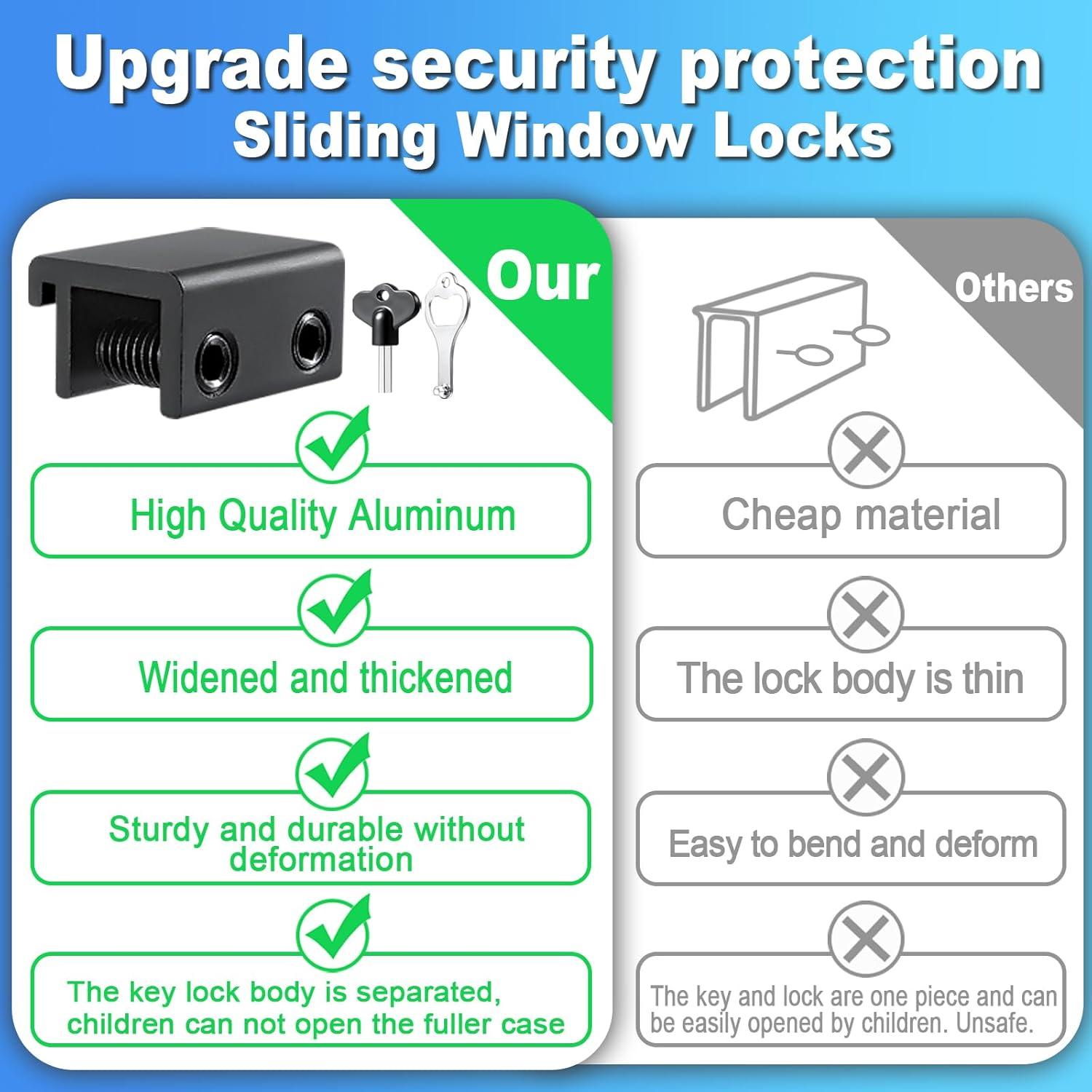 Bloqueos de Ventana Deslizante HYIEOU - 6 Juegos, Seguridad Infantil