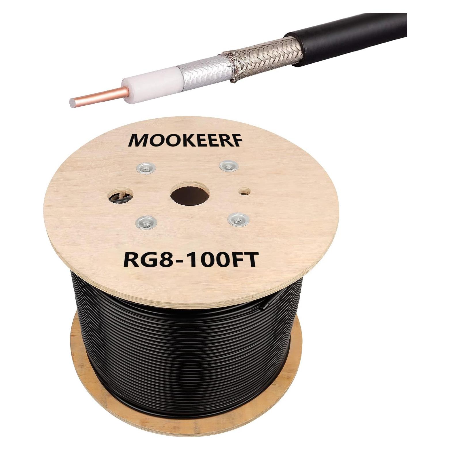 Cable Coaxial RG8 30.48m Shenzhenshi Maoke de Baja Pérdida
