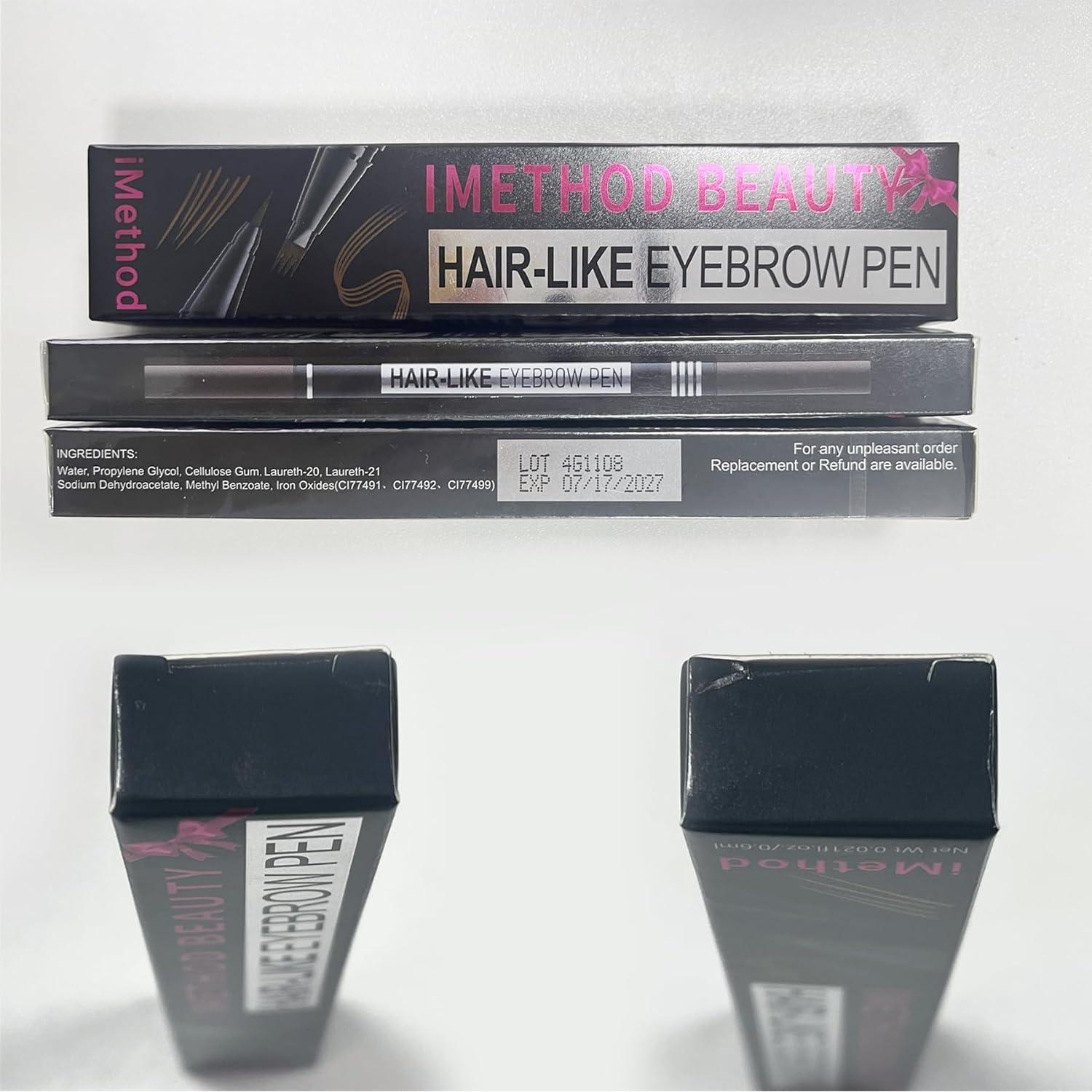 Lápiz de Cejas iMethod Doble Punta Marrón Claro 2-en-1