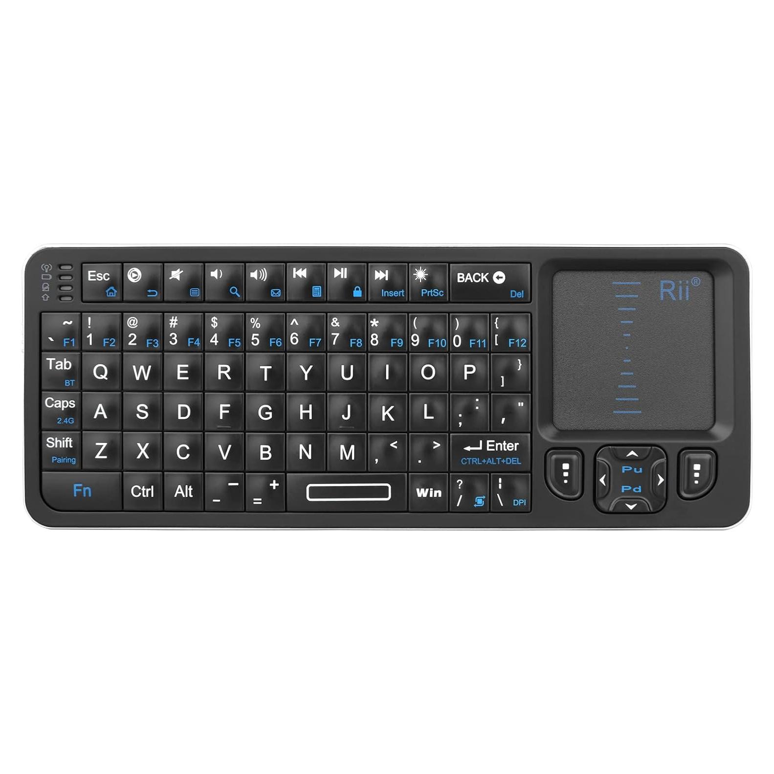 Teclado Mini Inalámbrico Rii K06 Retroiluminado con Touchpad