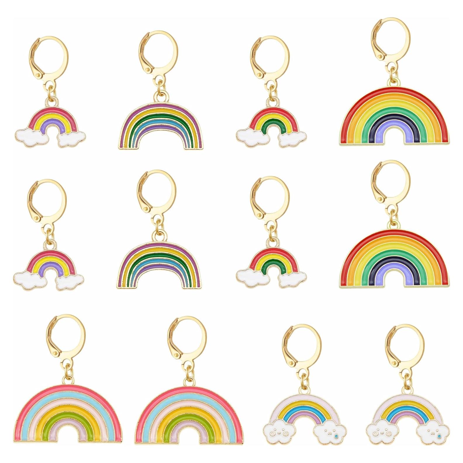 Marcadores de Puntos de Ganchillo Julie Wang - 12 Piezas Arcoíris