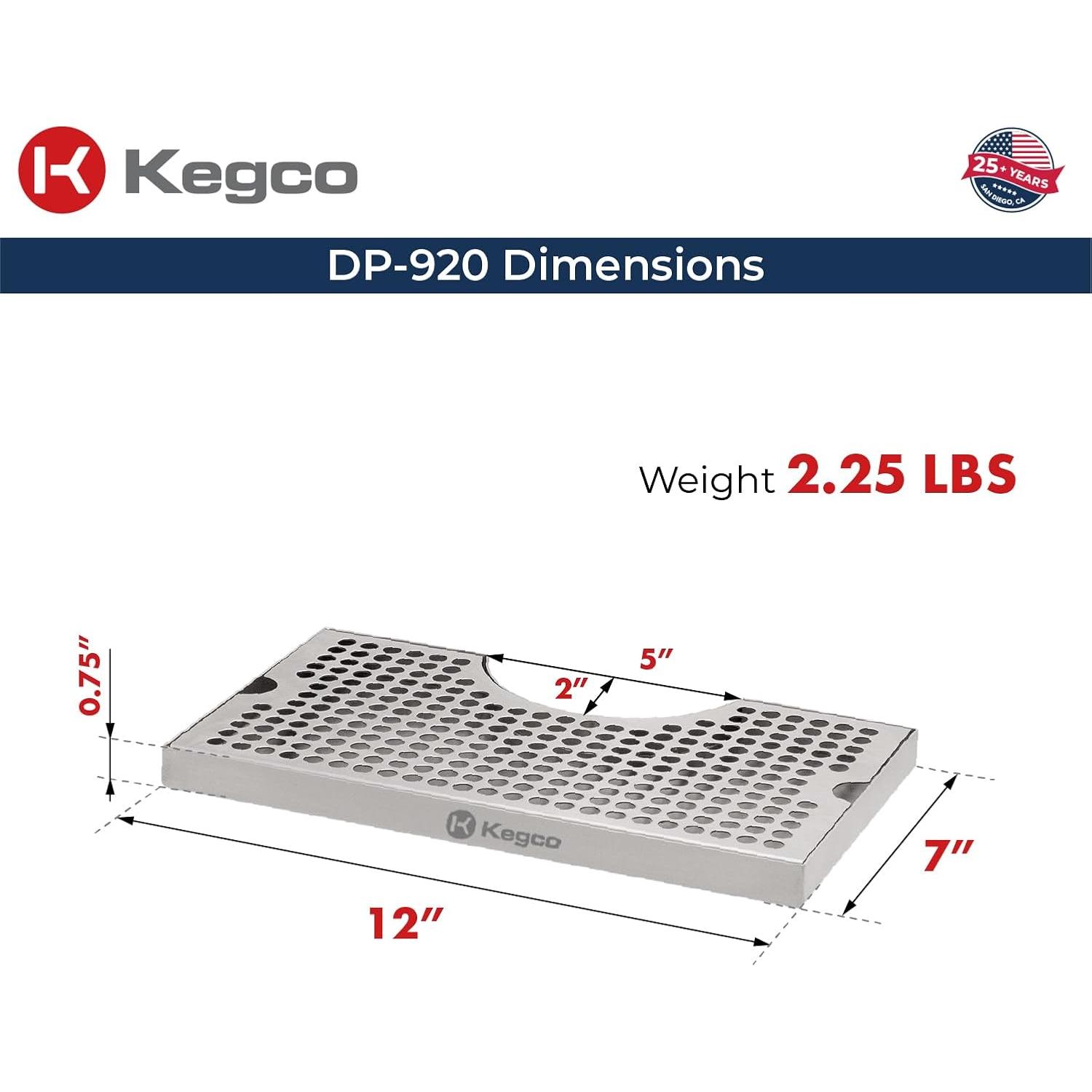 Bandeja de Goteo Kegco DP-920 Acero Inoxidable 30.48x17.78 cm