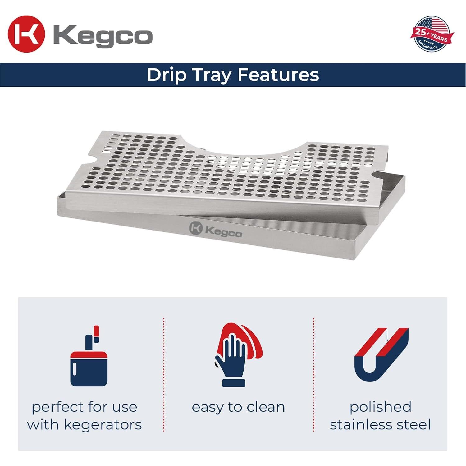 Bandeja de Goteo Kegco DP-920 Acero Inoxidable 30.48x17.78 cm