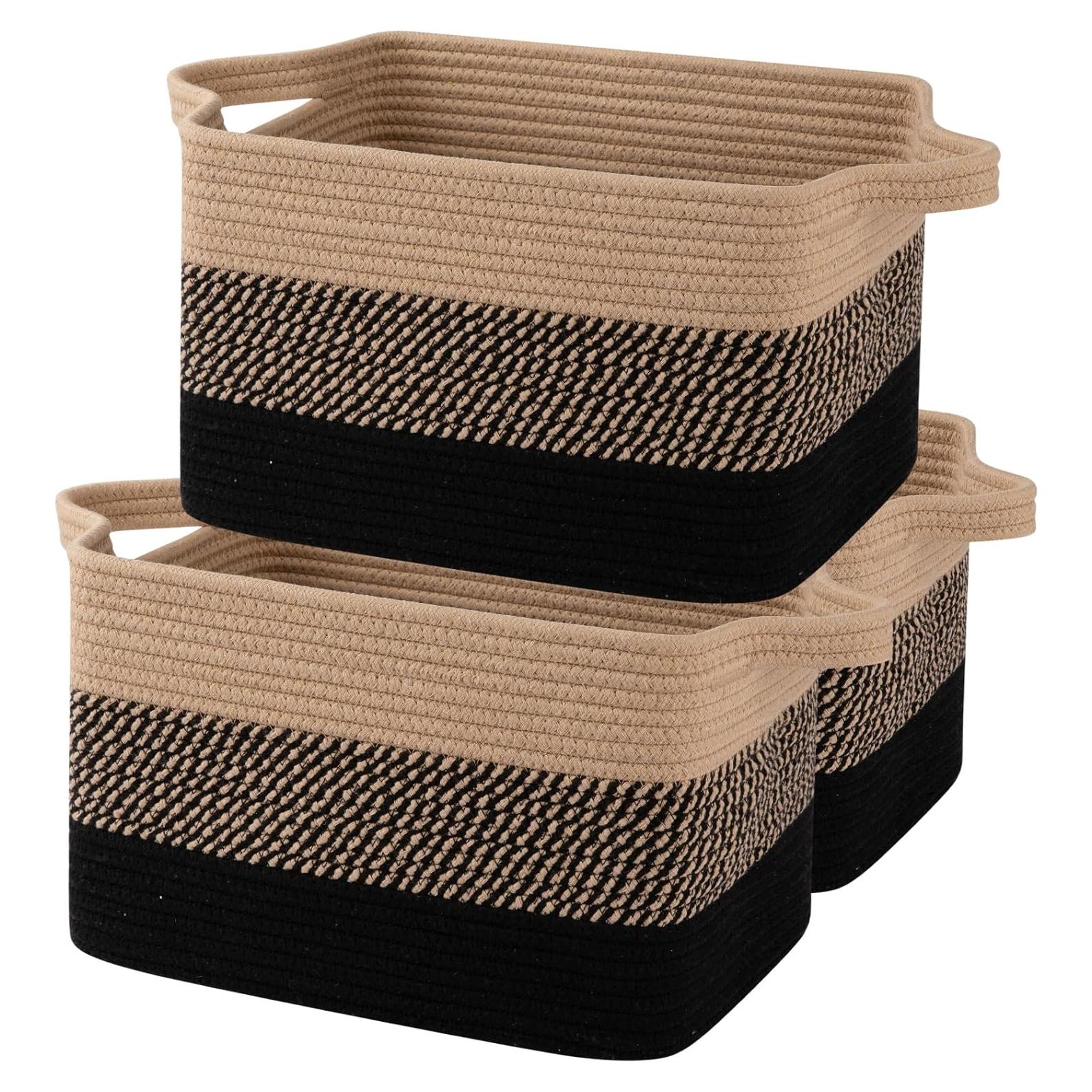 Canasta de Almacenamiento OIAHOMY 3 Piezas 33x25x22cm Algodón