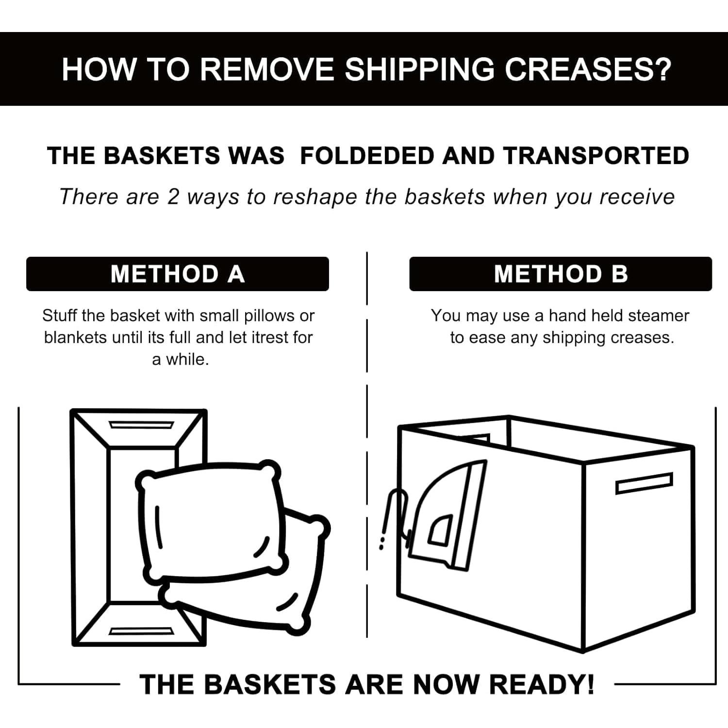 Canasta de Almacenamiento OIAHOMY 3 Piezas 33x25x22cm Algodón