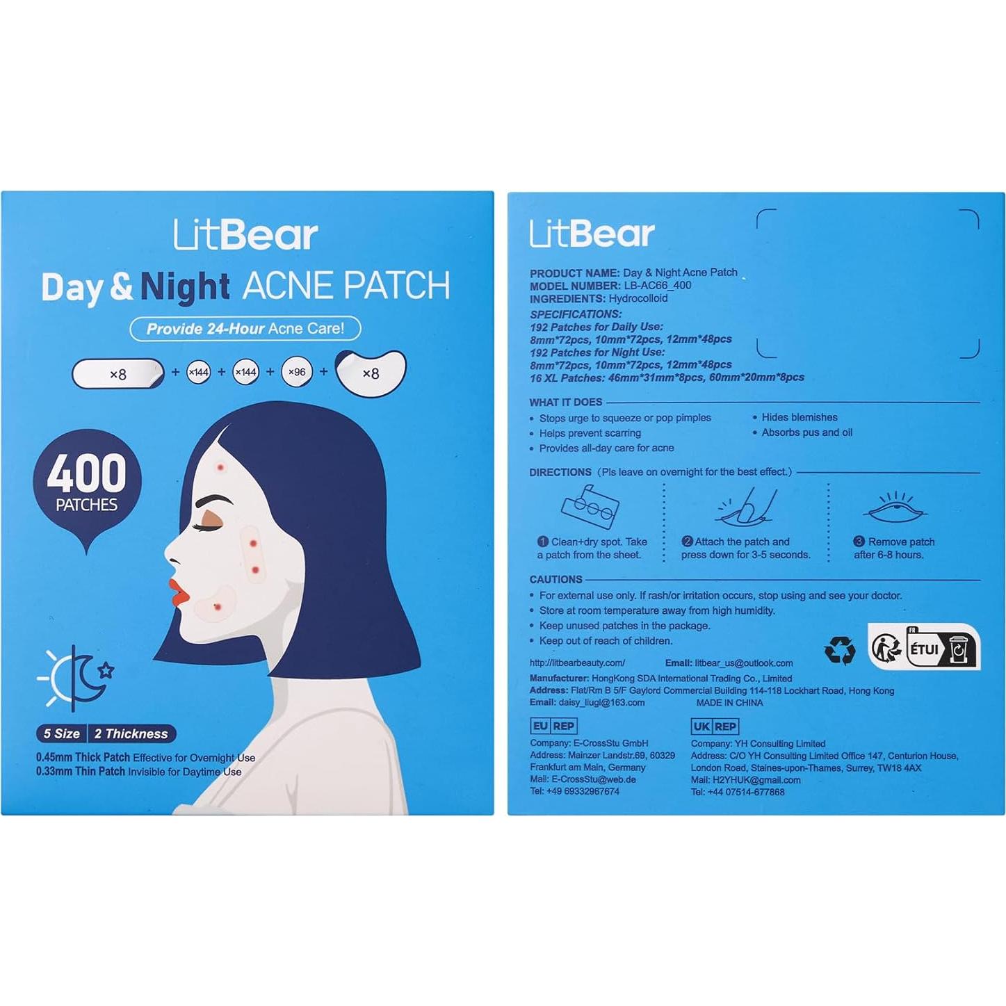 Parches para Granos LitBear - 400 Unidades, 5 Tamaños