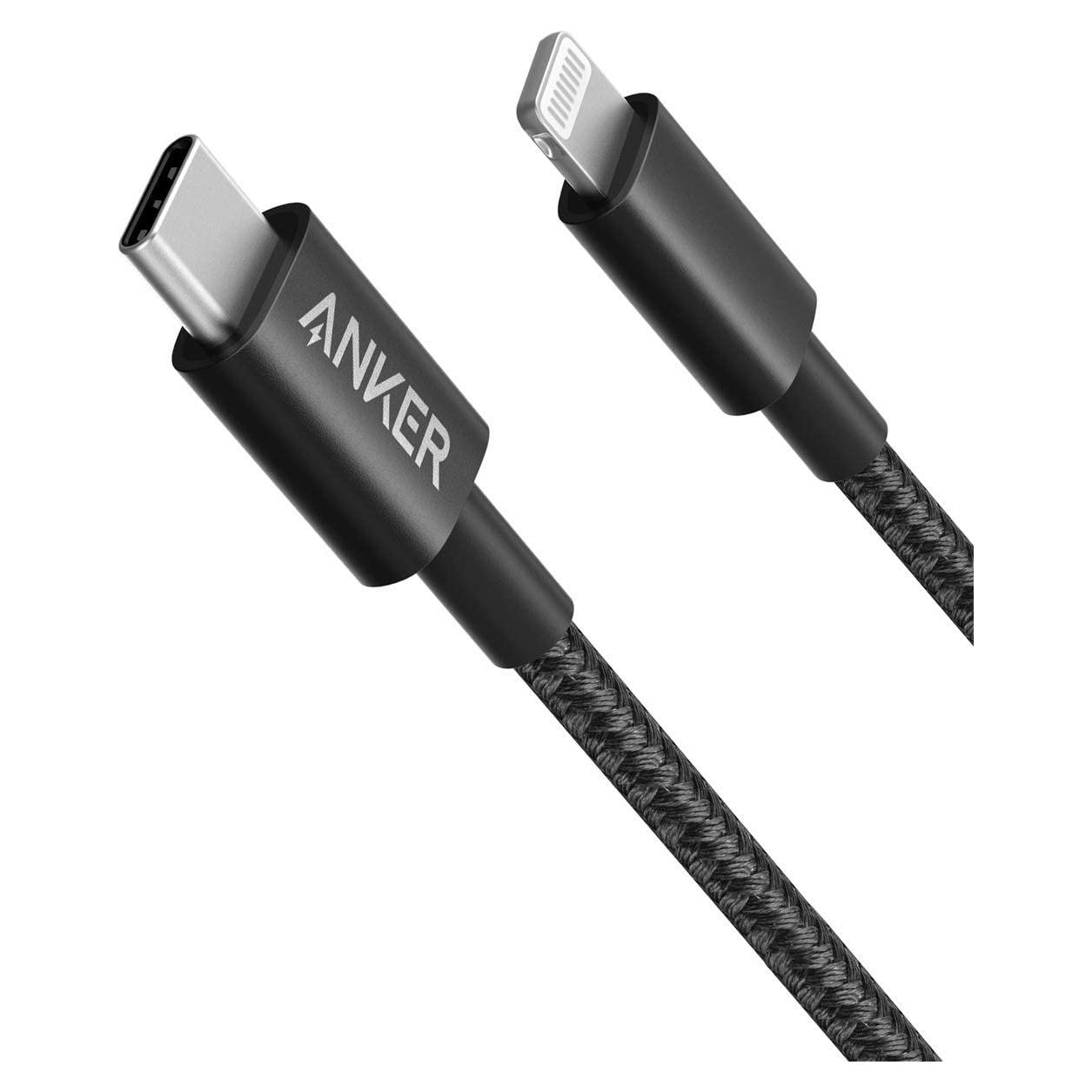 Cable USB C a Lightning Anker 1.83m Nylon MFi para iPhone