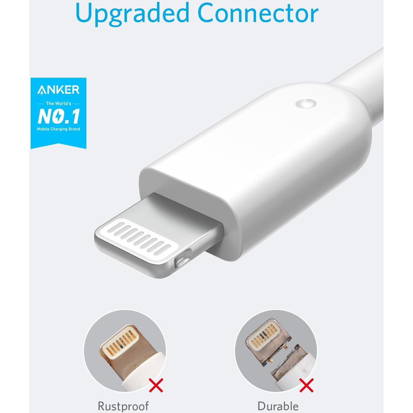 Cable Lightning Anker Powerline II 182 cm MFi Carga Rápida