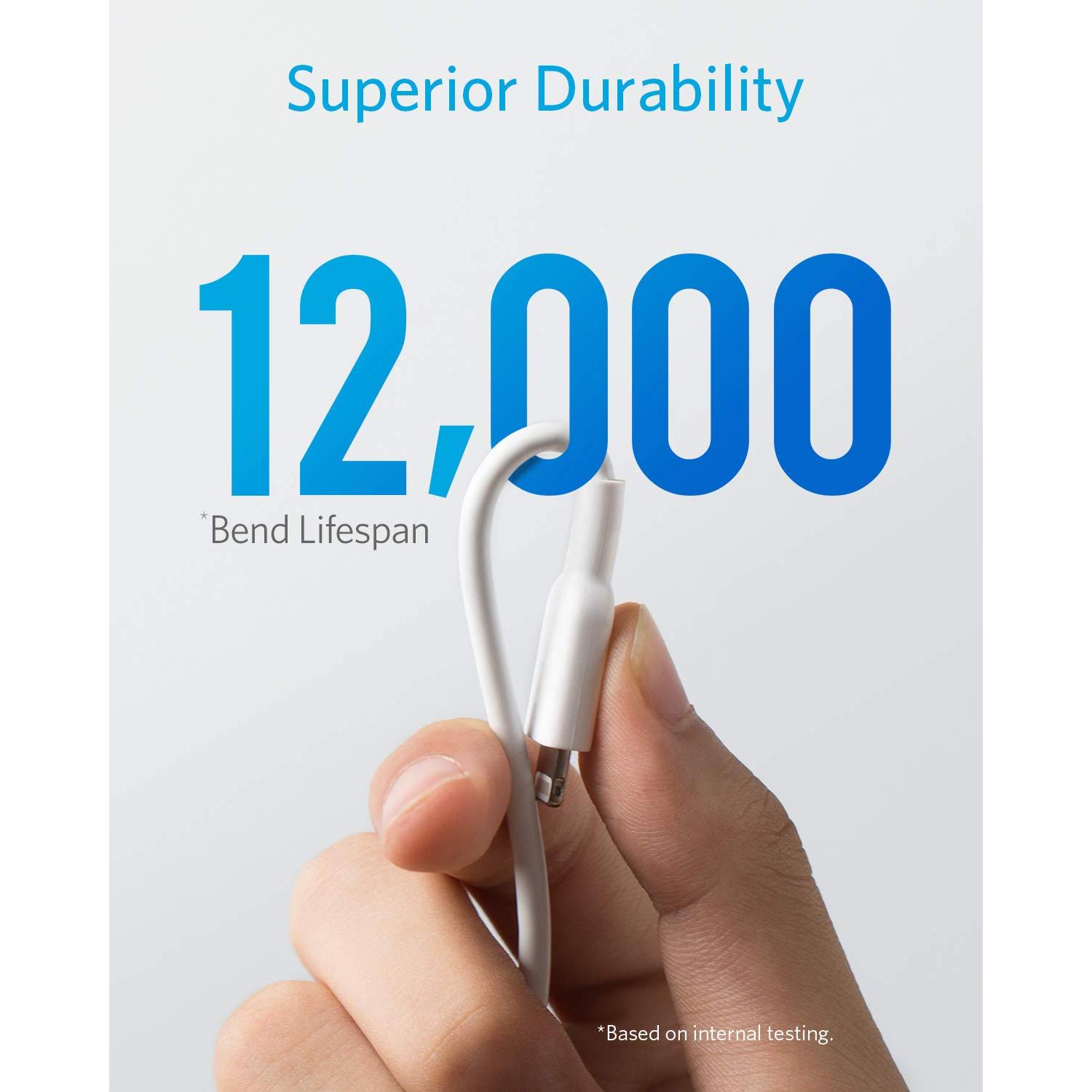 Cable Lightning Anker Powerline II 182 cm MFi Carga Rápida