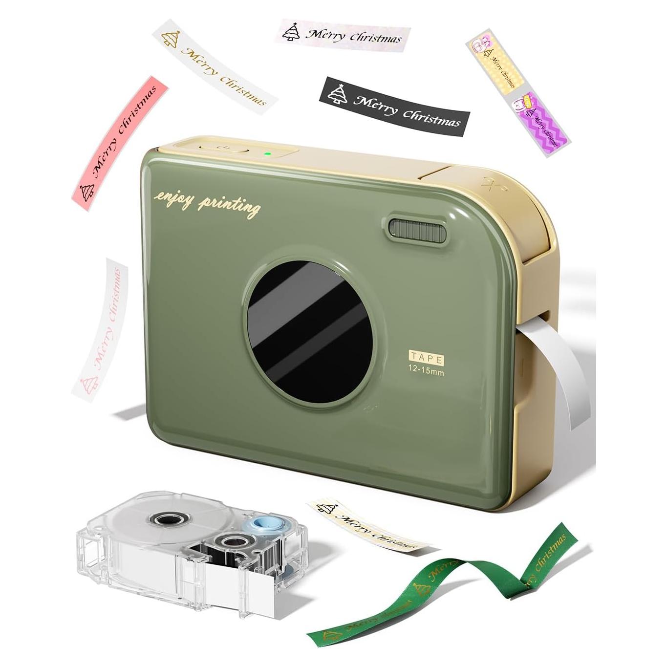 Phomemo Label Printer, A30 Label Maker Machine with Waterproof Labels, Mini Bluetooth Wireless Portable Small Label Maker, Mini Sticker Printer Rechargeable for Christmas Decorations, Cloth Name Tag