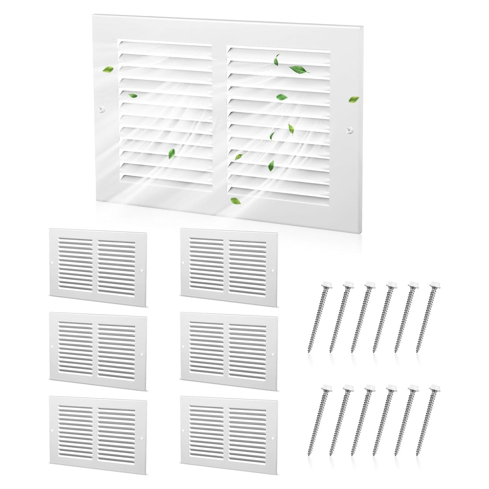 Cubiertas de Ventilación de Aire Pelopy 6 Pcs 25.4x15.2 cm Blancas