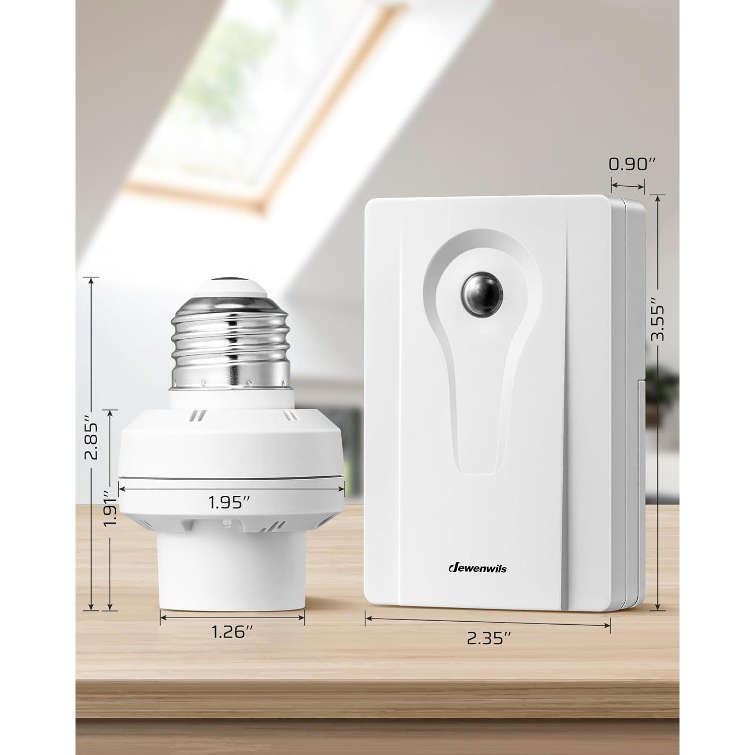 Toma de Sensor de Luz DEWENWILS E26/E27 Automática Crepúsculo