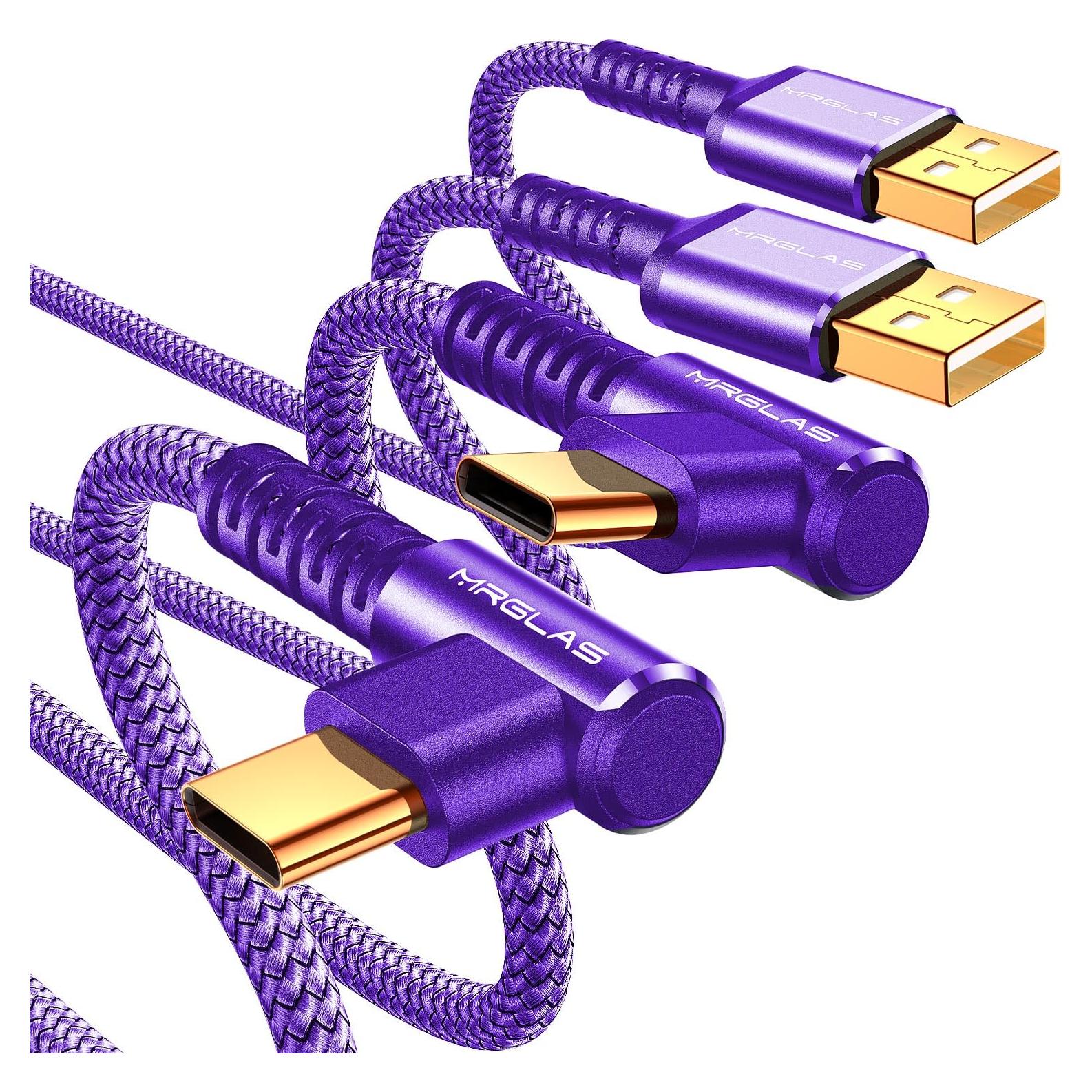 Cable USB A a USB C 3.2A MRGLAS 2-Pack 2.0m Trenzado Nylon