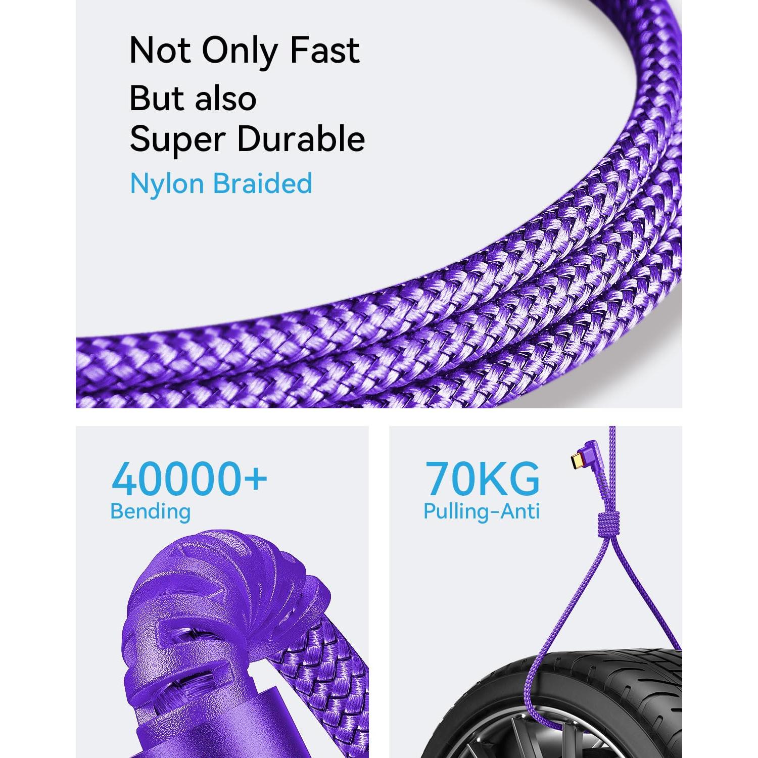 Cable USB A a USB C 3.2A MRGLAS 2-Pack 2.0m Trenzado Nylon