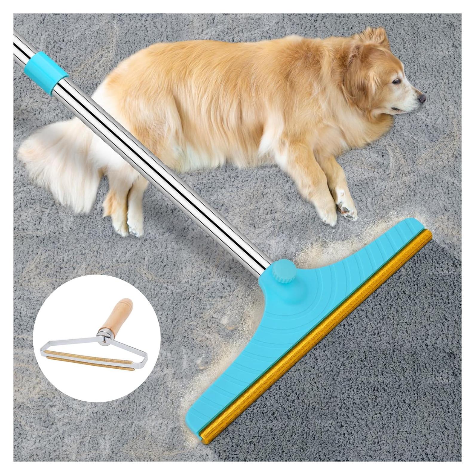 Rastrillo de Alfombra Eaersan 60" Ajustable para Pelo de Mascotas