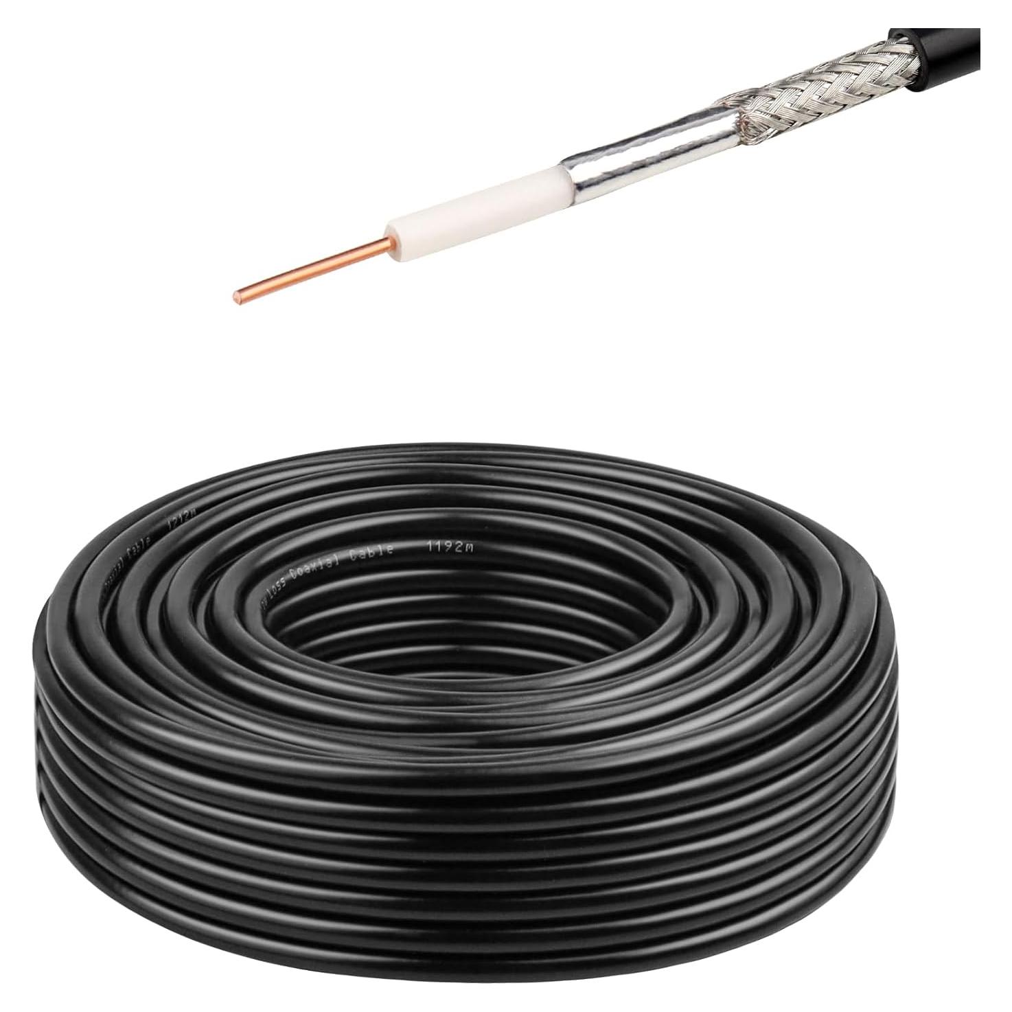 Cable Coaxial RG58 15.24 m 50 Ohmios XRDS-RF para RF y Antenas