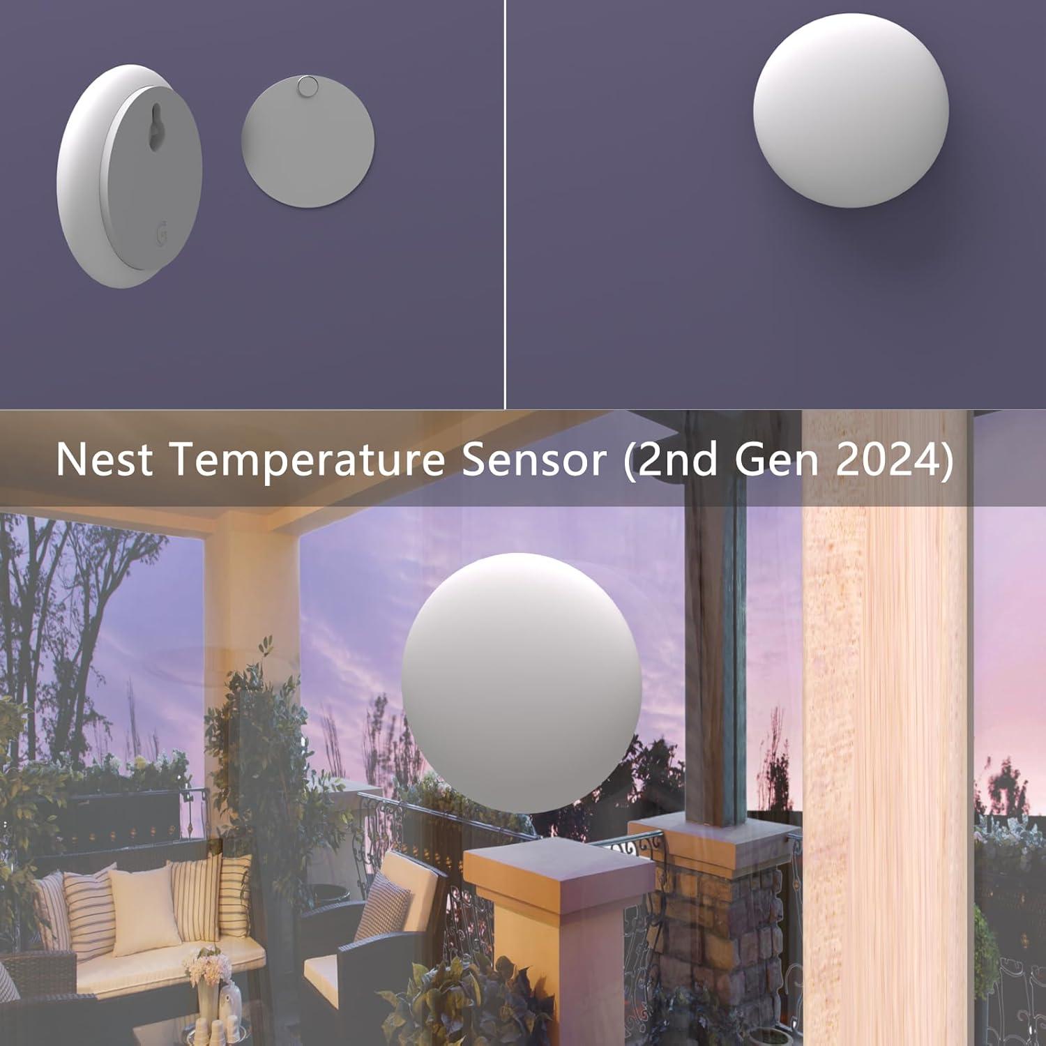 Soporte de Pared Teccle para Sensor de Temperatura Nest - 2 Paquete, Acero Inoxidable, Sin Agujeros