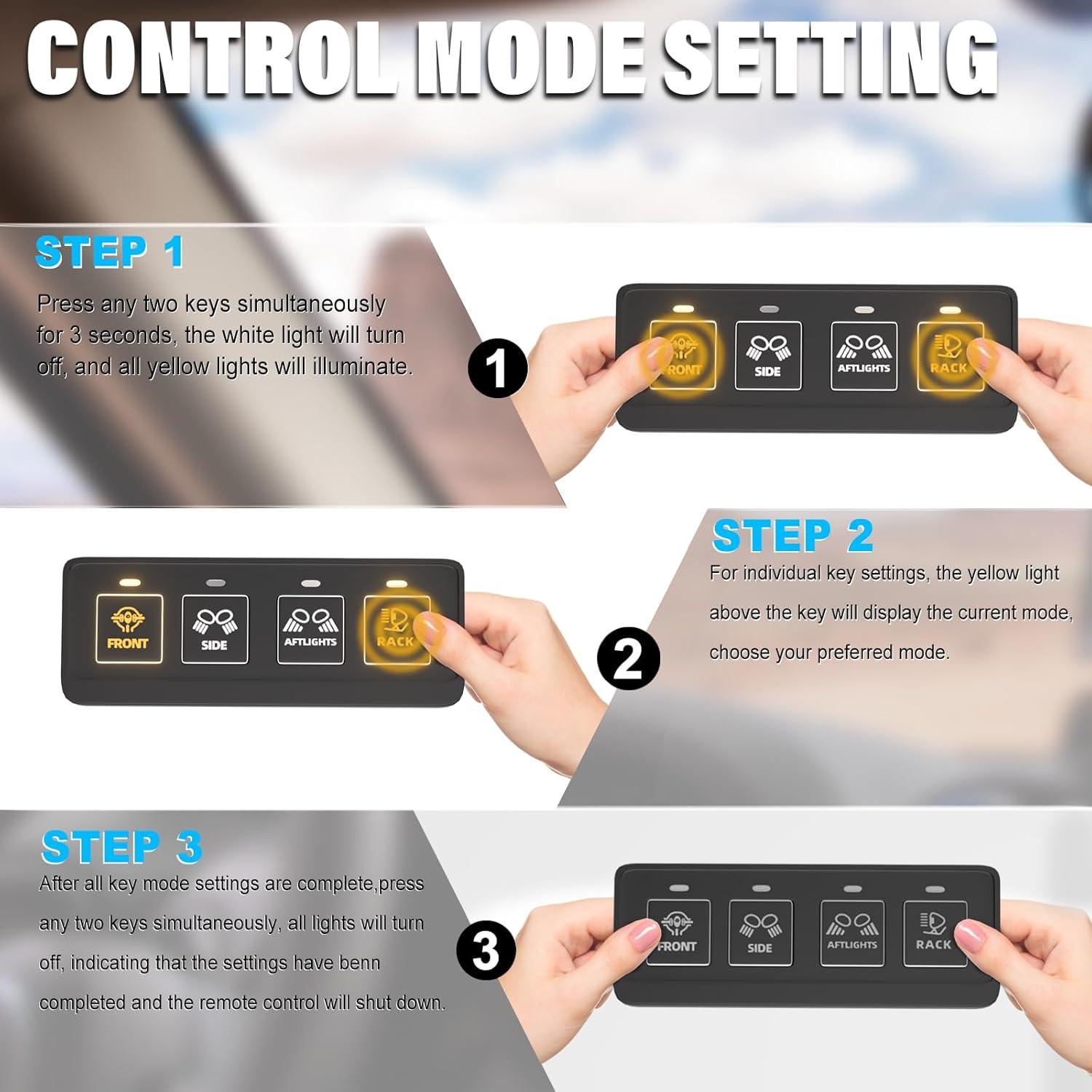 Panel de Interruptores Inalámbrico 4 Gang Somaer a Prueba de Agua