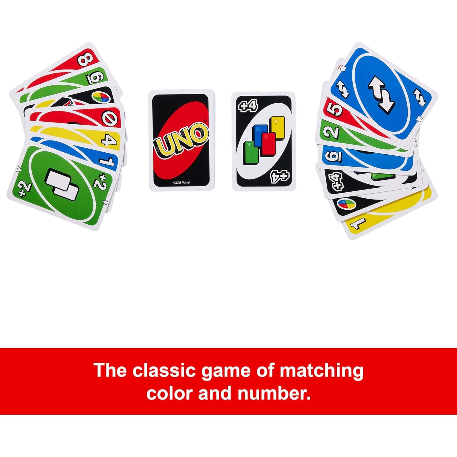 Juego de Cartas UNO Clásico Mattel - 112 Cartas en Lata