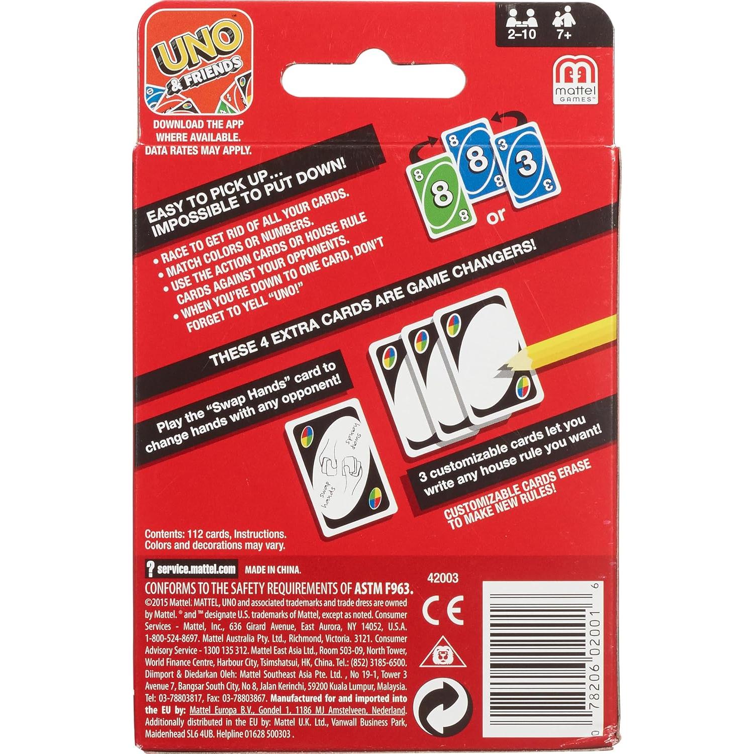 Juego de Cartas UNO Clásico Mattel - 112 Cartas en Lata