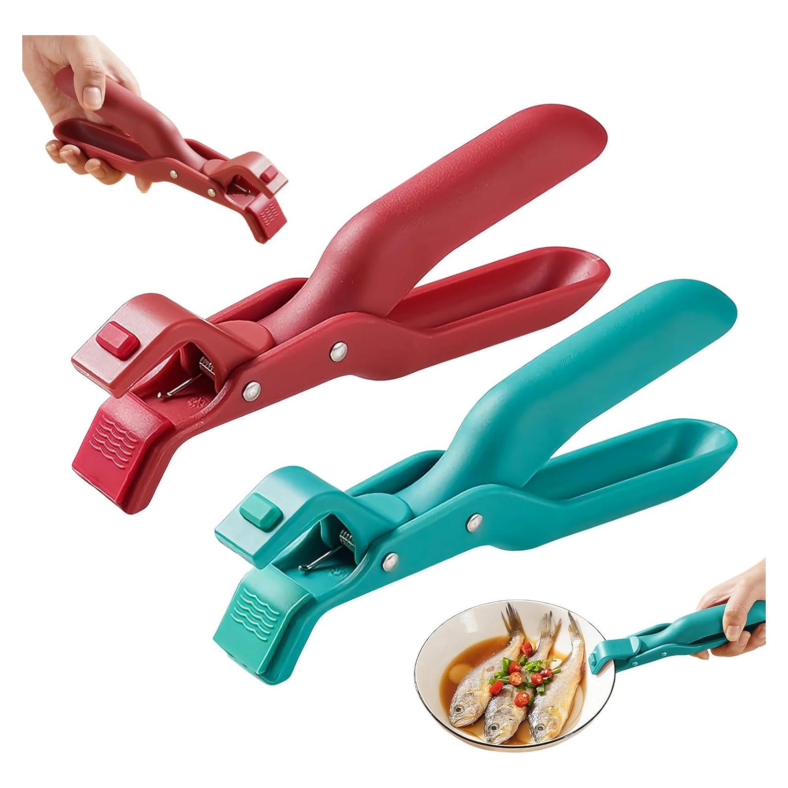 Multi-Function Anti-Scald Bowl Clip, 2Pcs Multi-Purpose Hot Bowl Dish Plate Gripper Clips Tongs Clamp Holder for Kitchen, Silicone Non-Slip Anti-Scald Ironing Dish Clamp for Cooking