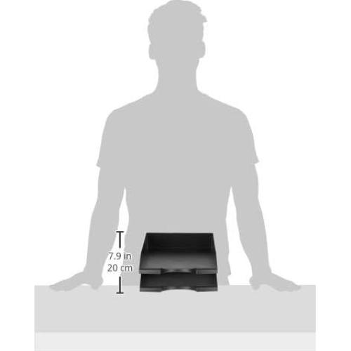 Organizador de cartas apilable Amazon Basics negro 12 unidades