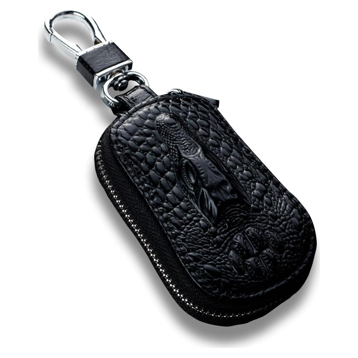 Funda de Llave de Coche Jewssi Universal de Piel Negra
